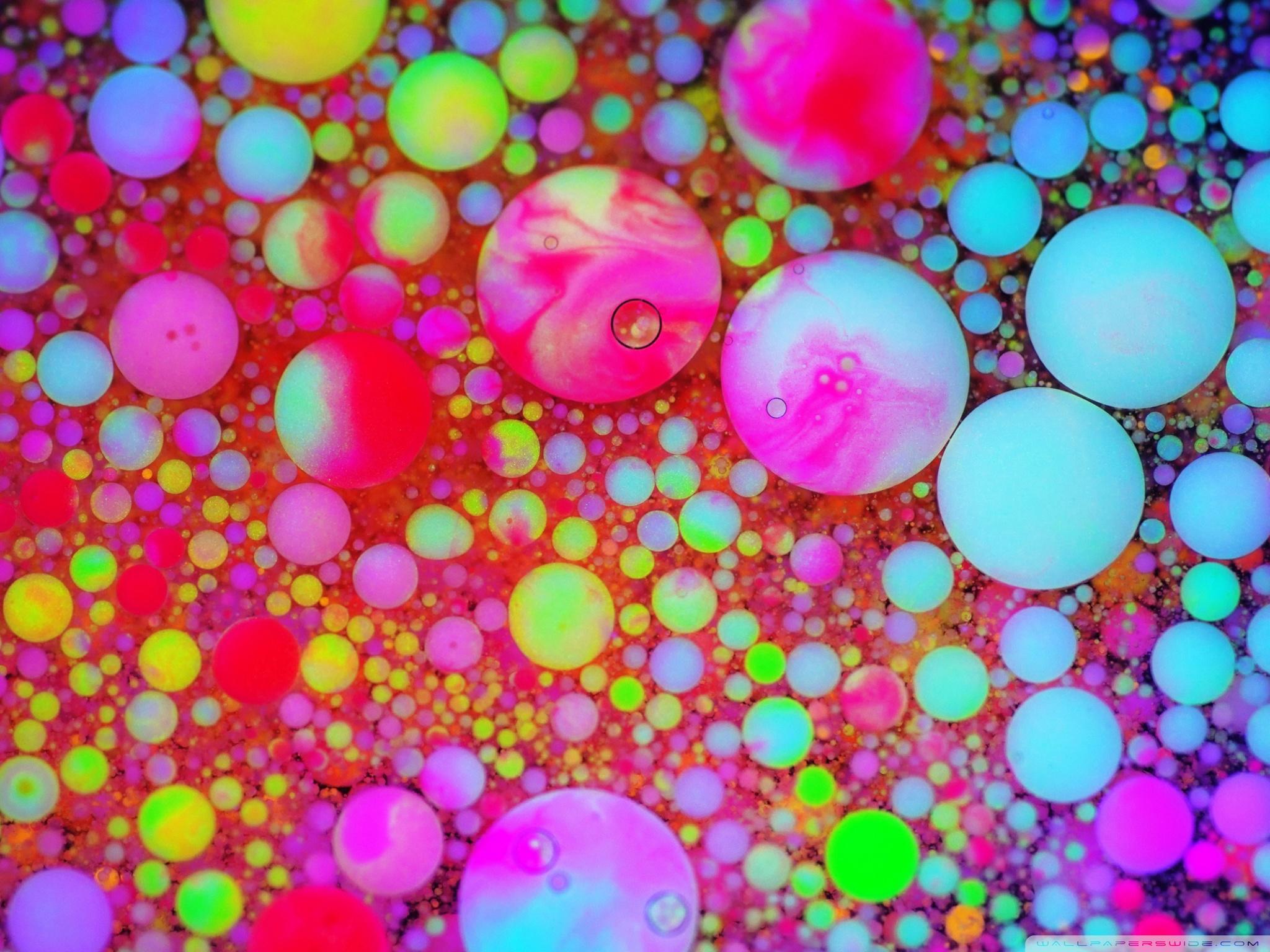 Colorful Fluorescent Paint, Macro Bubble Photography ❤ 4K