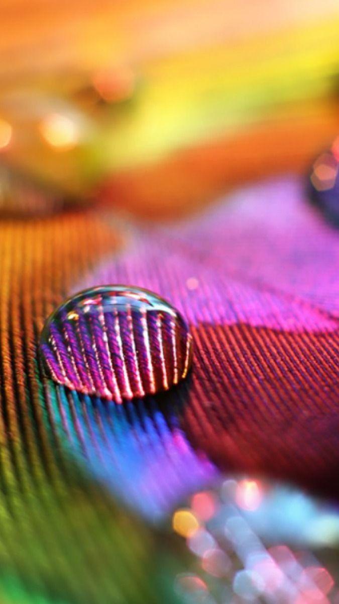 Macro Colorful Water Drops IPhone Wallpaper. IPhone