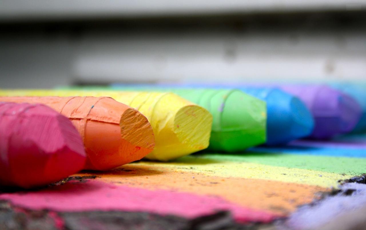 Colored Crayons Macro wallpaper. Colored Crayons Macro