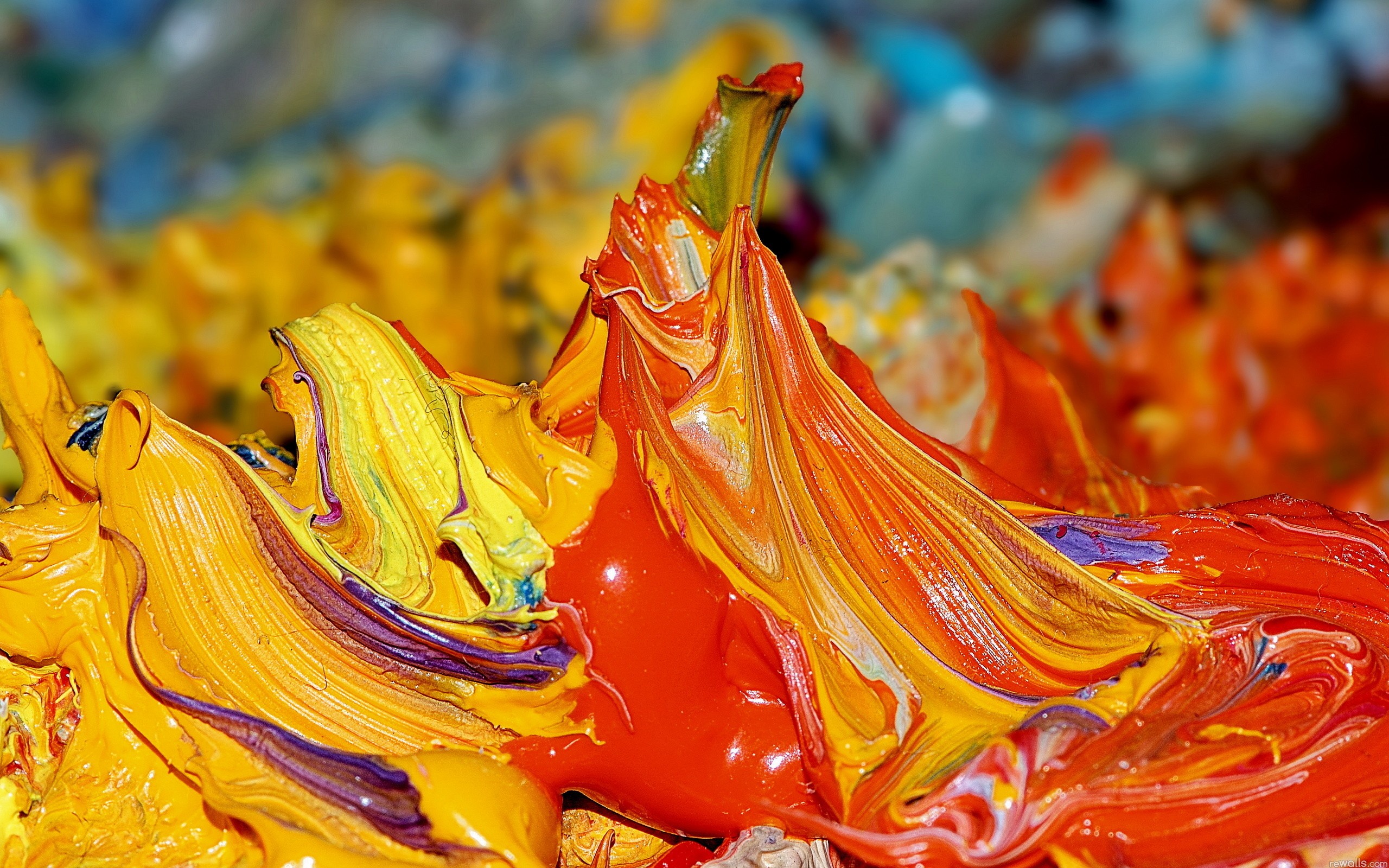 Glitter Paint Bubbles Macro 4K HD Desktop Wallpaper for 4K