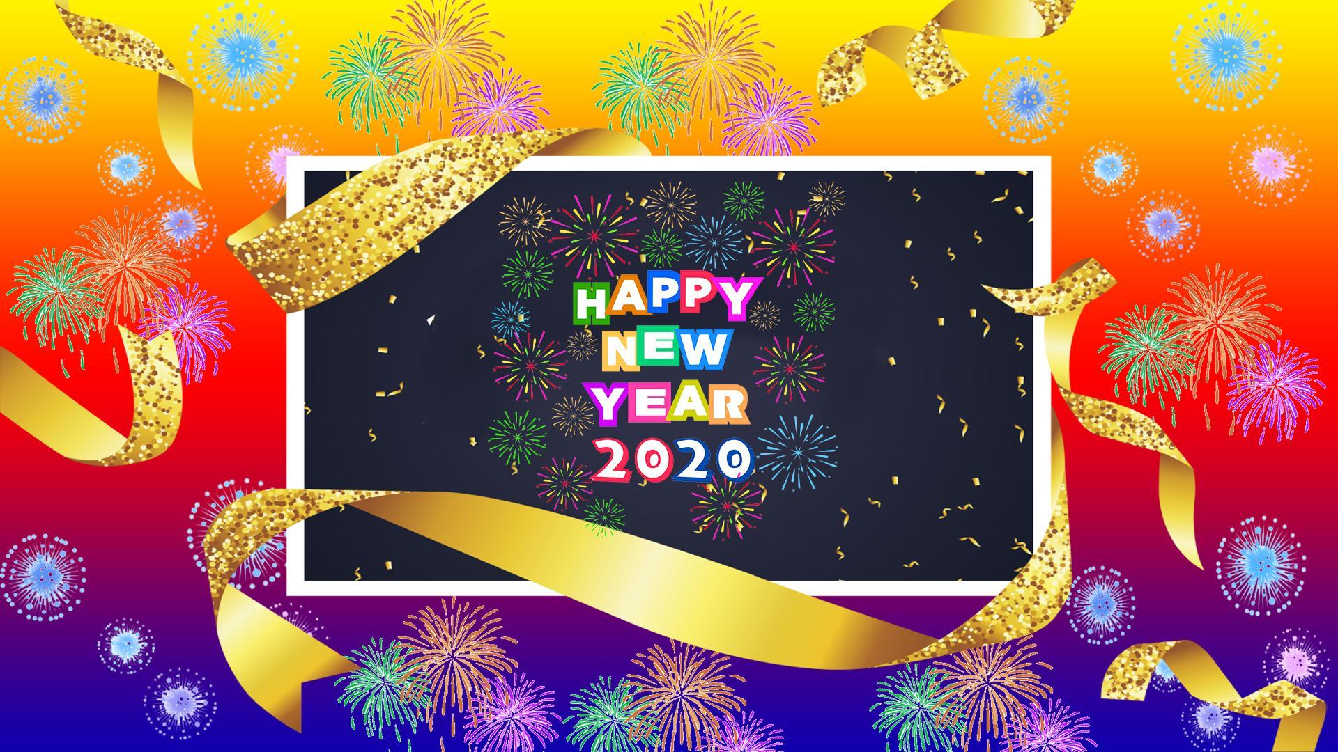 Happy new year 2020 CD banner background HD image