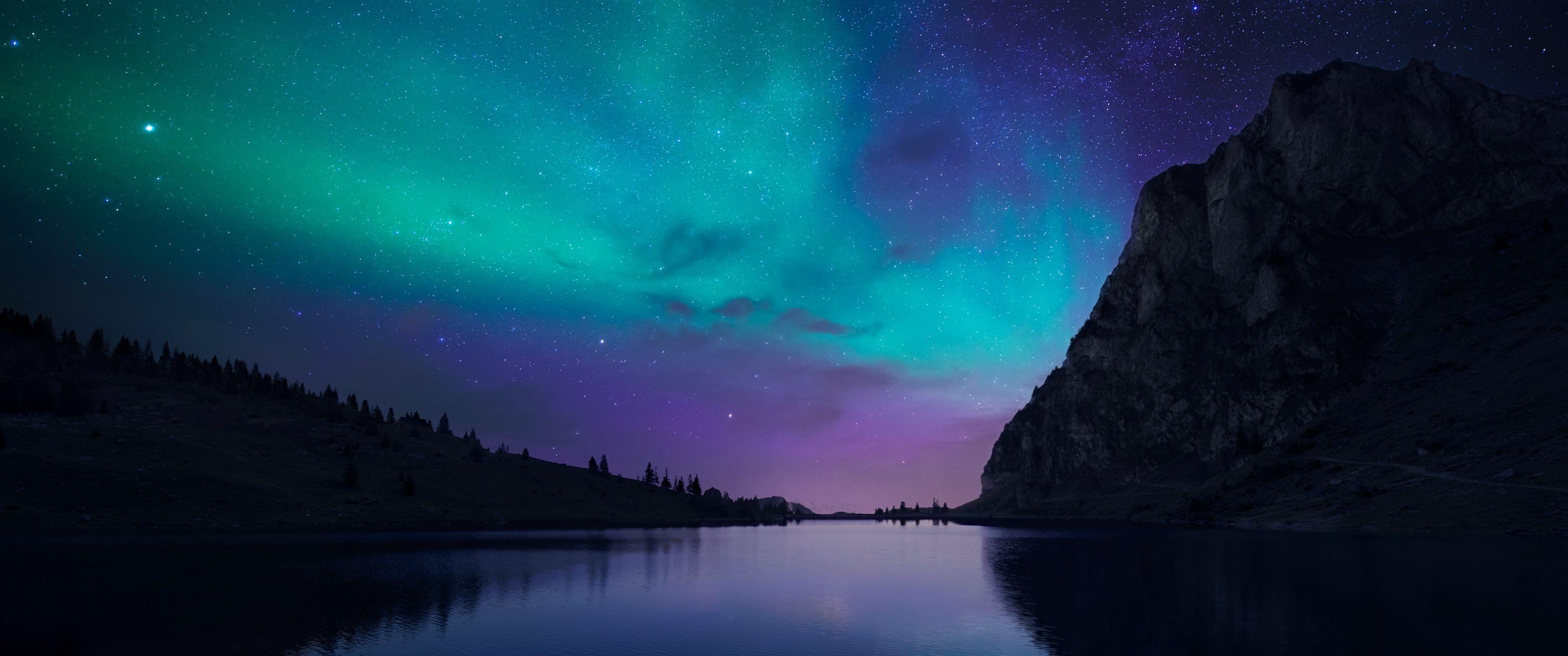 lake, Aurorae, Night, Nature Wallpaper HD / Desktop
