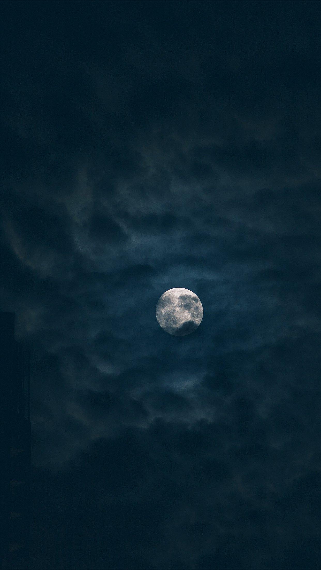 Moon Sky Dark Night Nature Android wallpaper HD