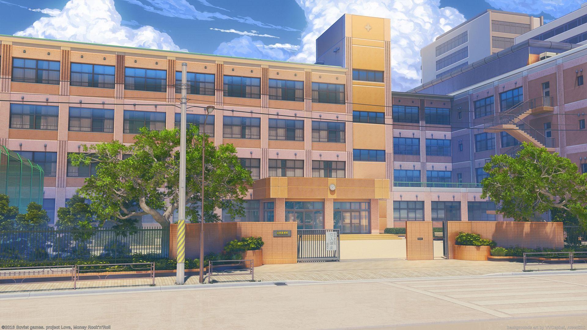 anime school front