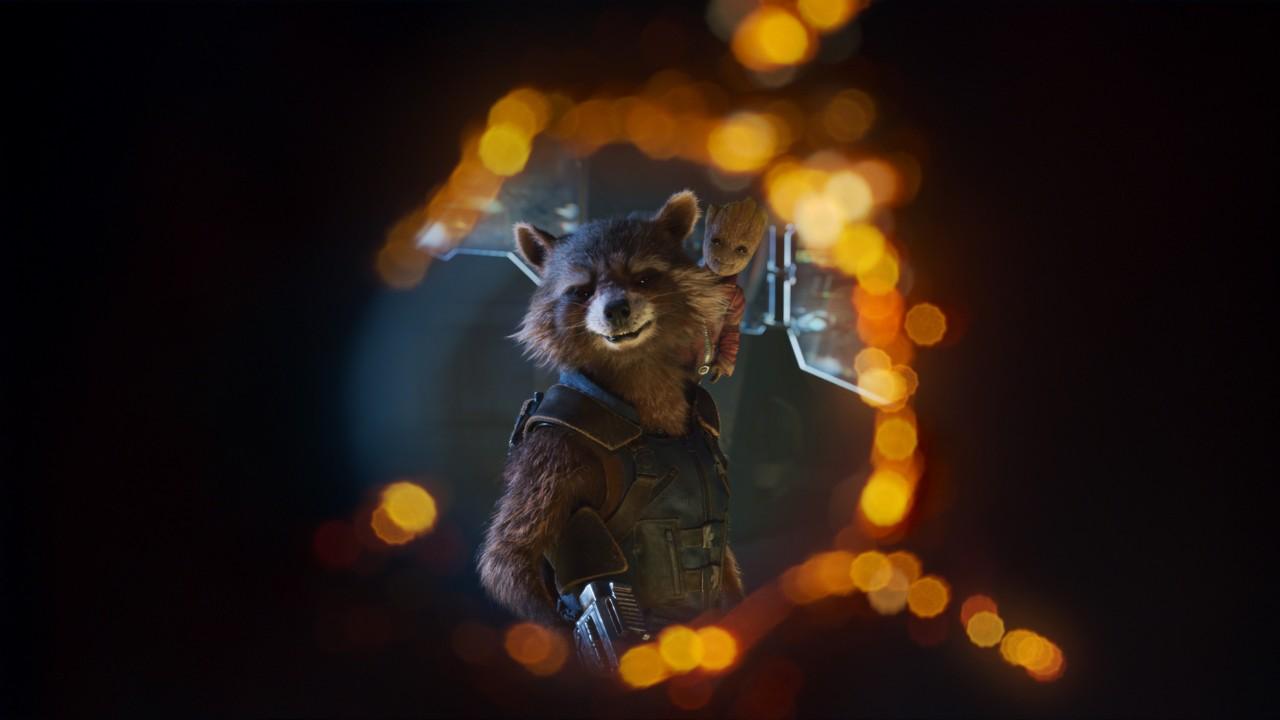 Wallpaper Rocket Raccoon, Baby Groot, Guardians