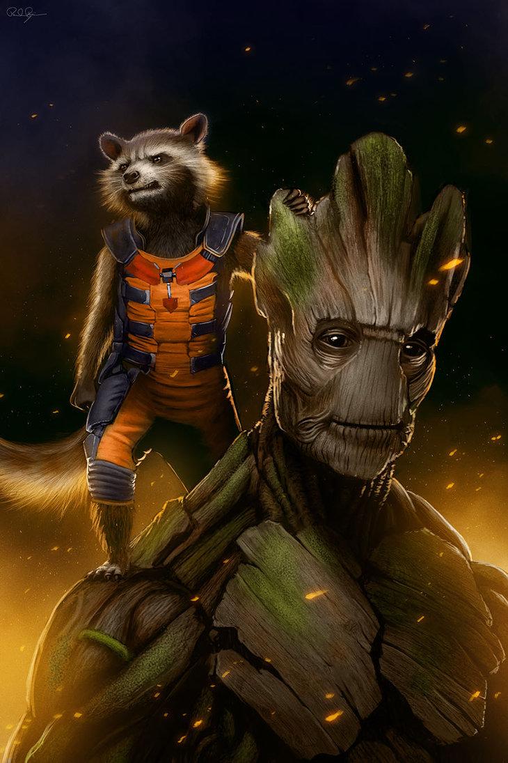 Groot And Rocket Wallpapers - Wallpaper Cave