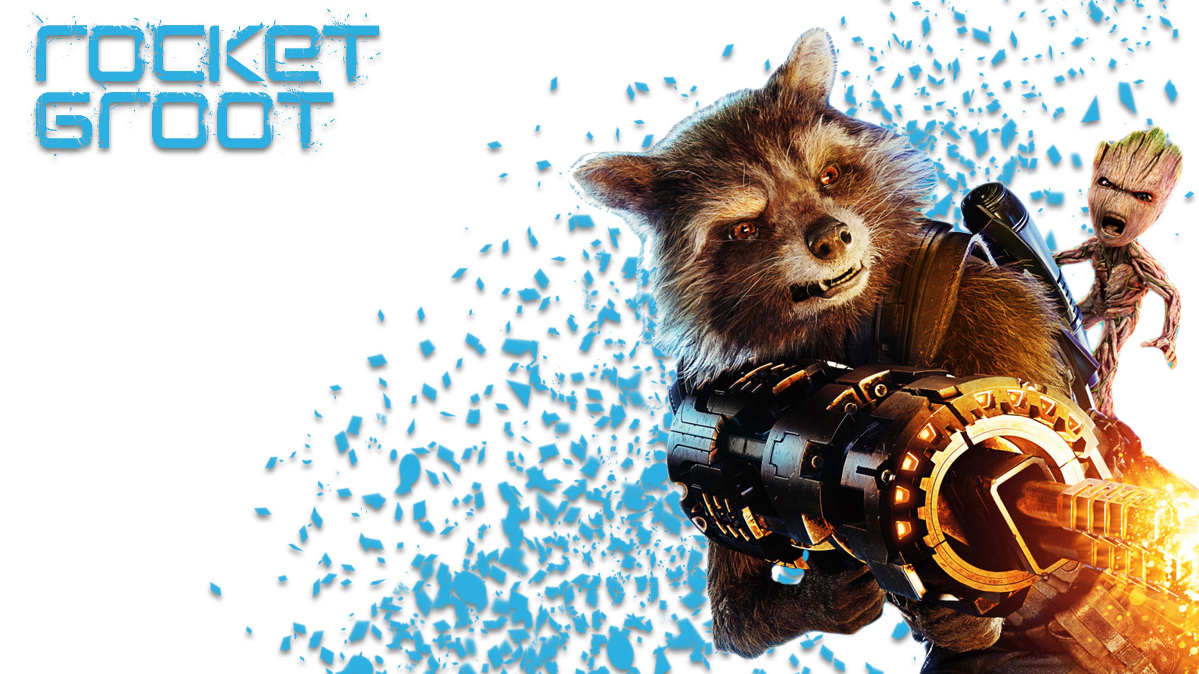Infinity War Rocket Raccoon And Baby Groot 4k Uhd