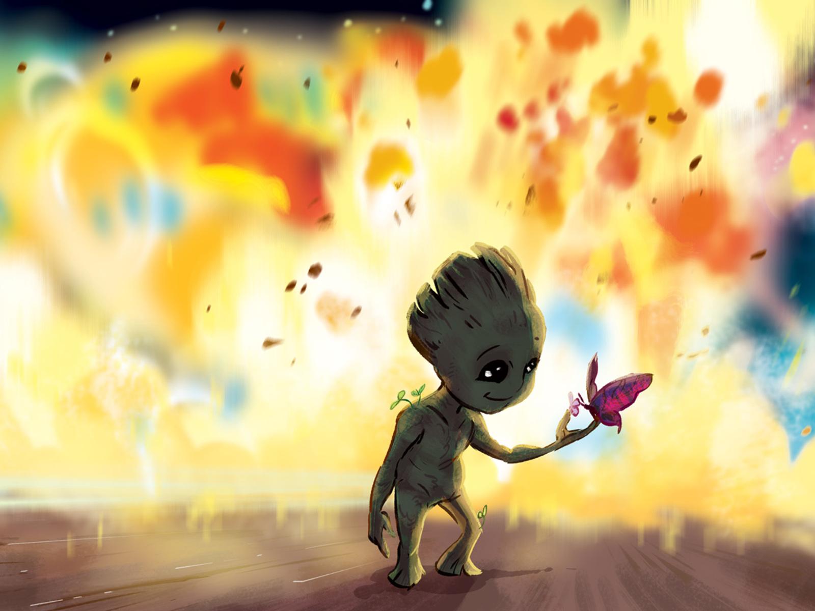 Baby Groot Fan Art 1600x1200 Resolution HD 4k