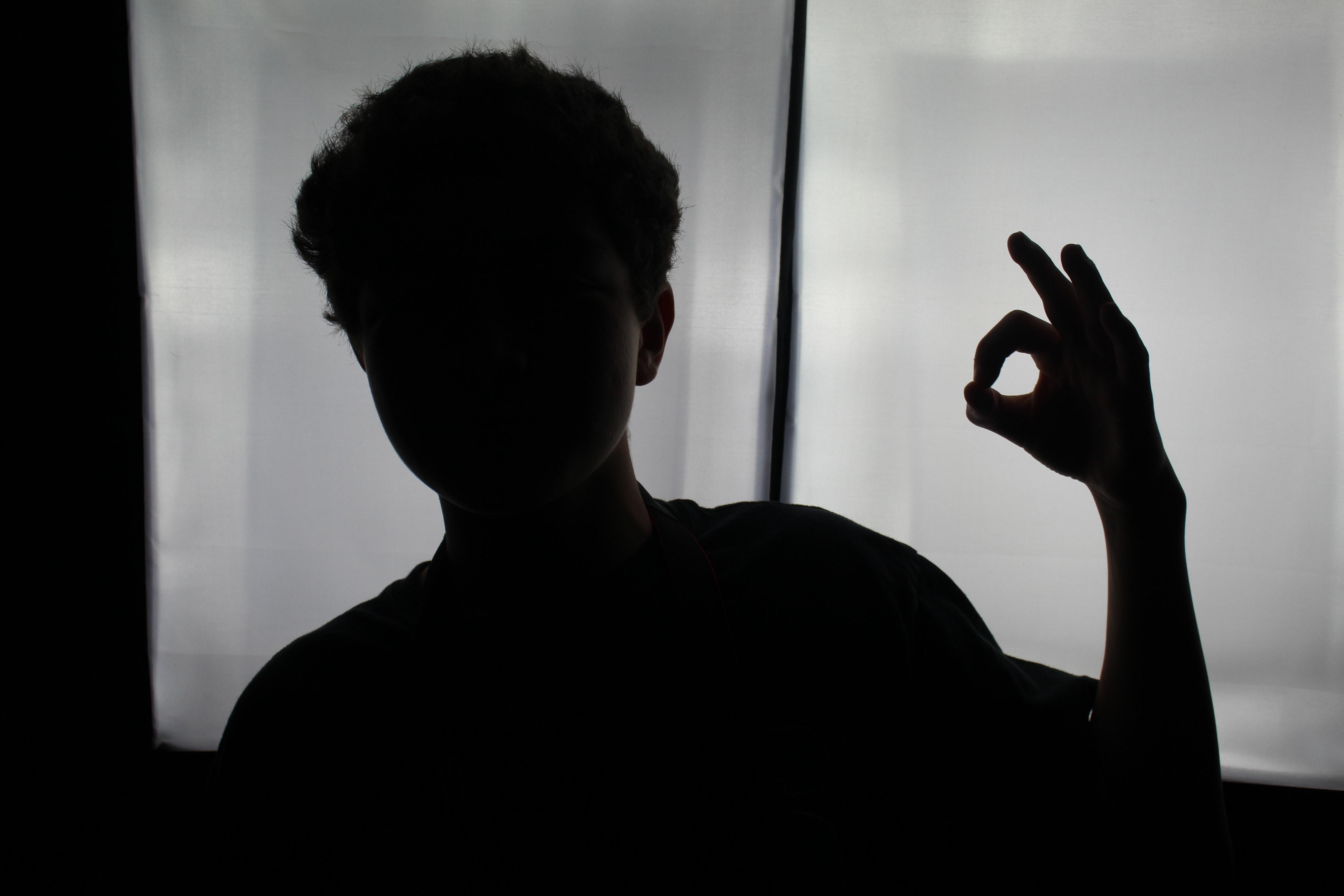 silhouette of boy free image