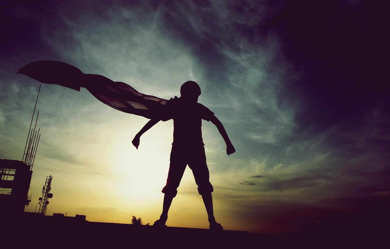 Wallpaper dream, superman, boy, amazing, hero, childhood