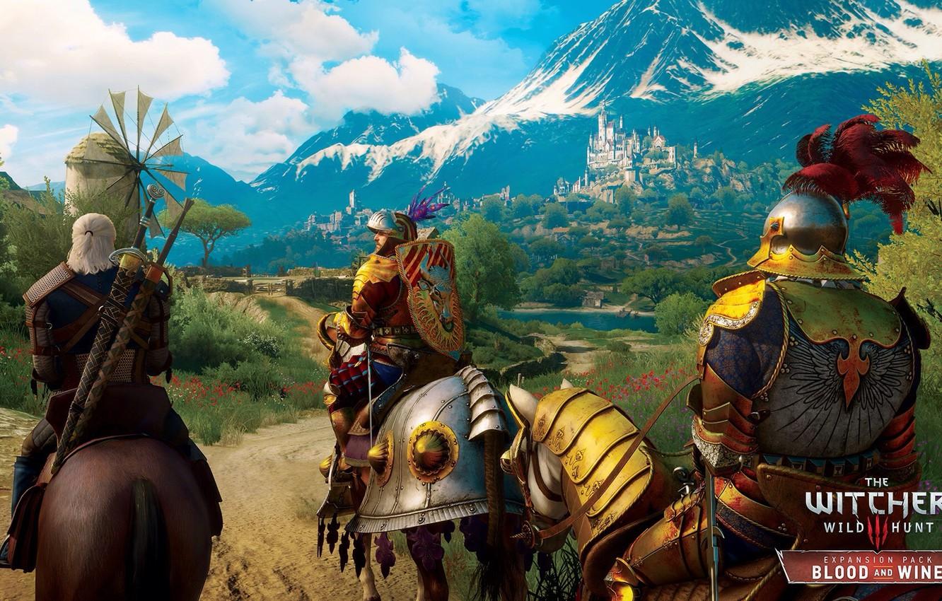 Wallpaper landscape, mountains, beauty, armor, knights, DLC