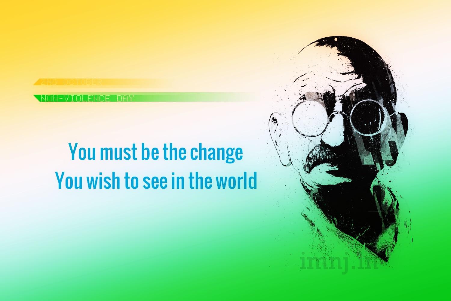Gandhi Jayanti Wallpaper, Mahatma Gandhi Quotes Image