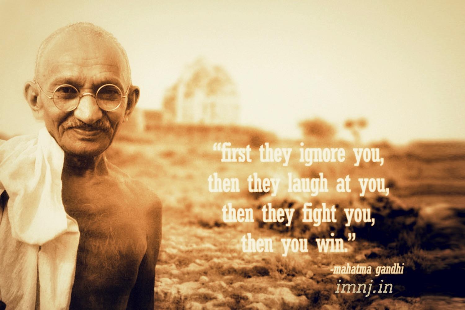 Mahatma Gandhi Quotes Non Violence Day Gandhi Jayanti Wallpaper