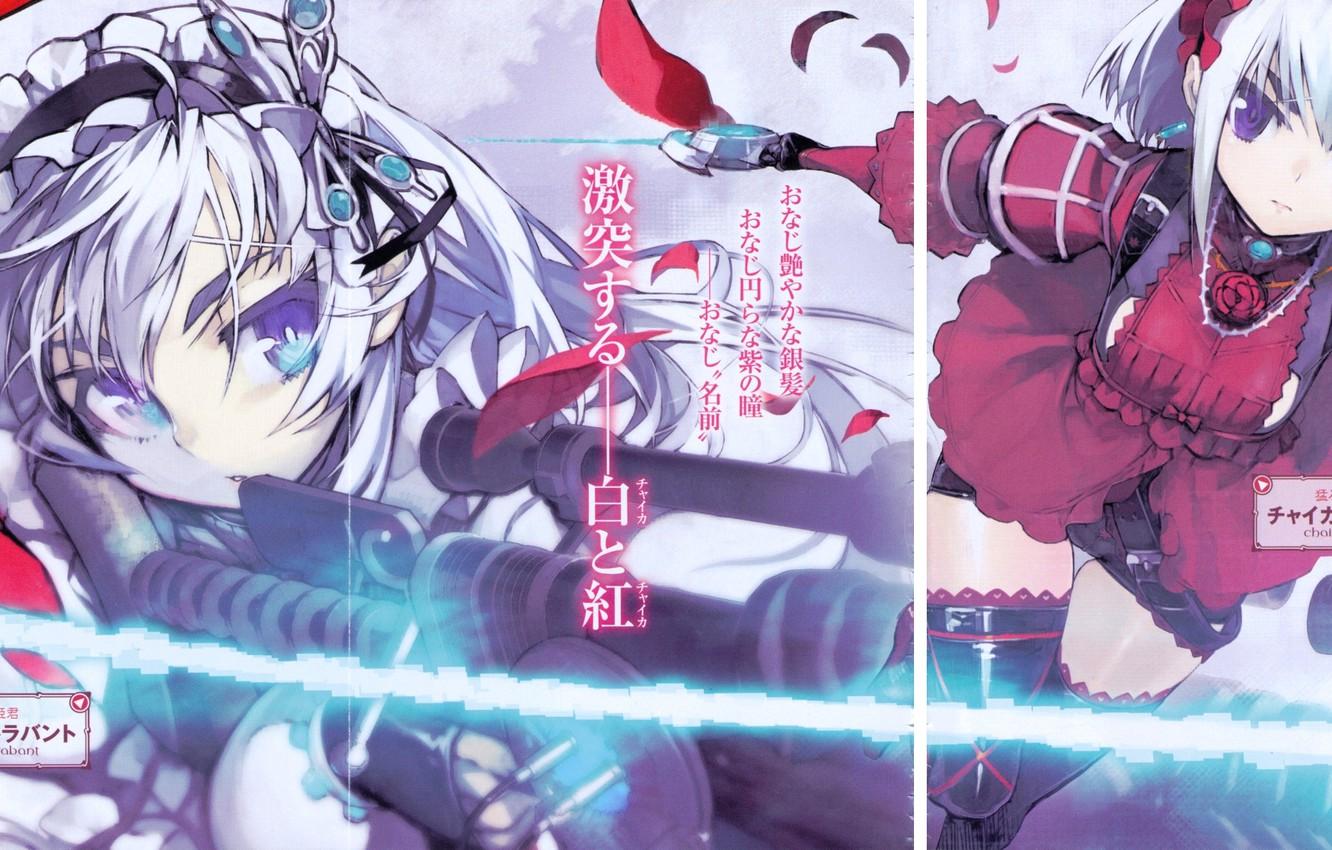 Wallpaper weapons, girls, petals, Chaika the coffin, Hitsugi