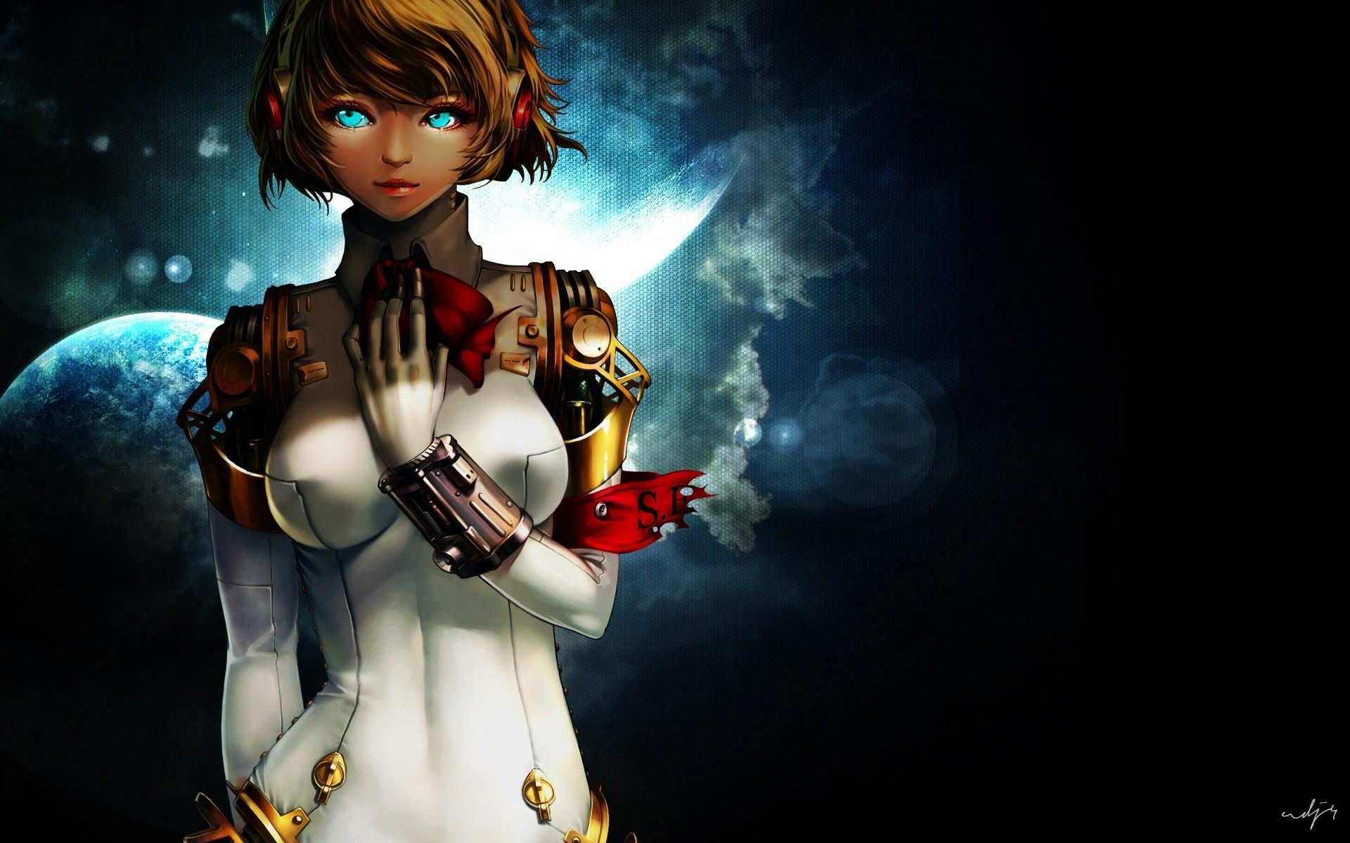 Wallpaper Girl Robot Eyes, HD Wallpaper