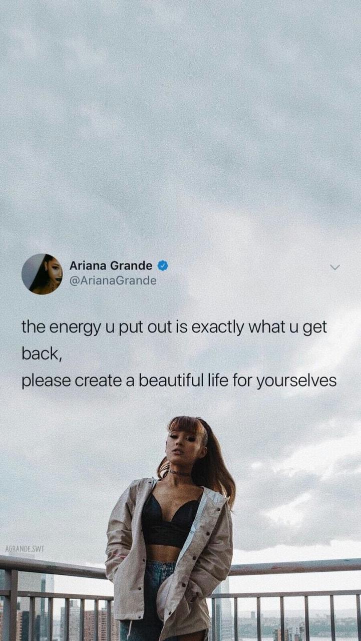 Wallpaper Iphone Ariana Grande Quotes