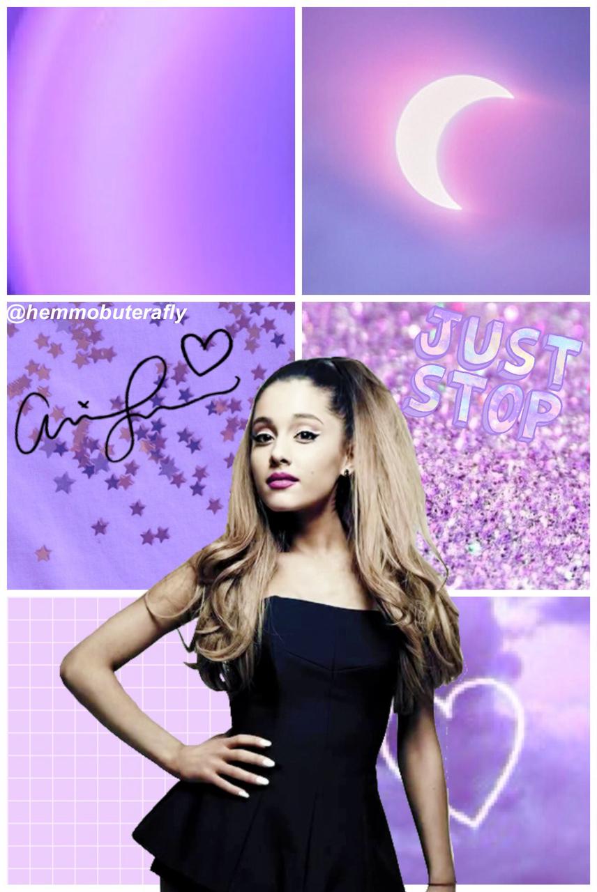 Ariana Grande Purple Collage lockscreen