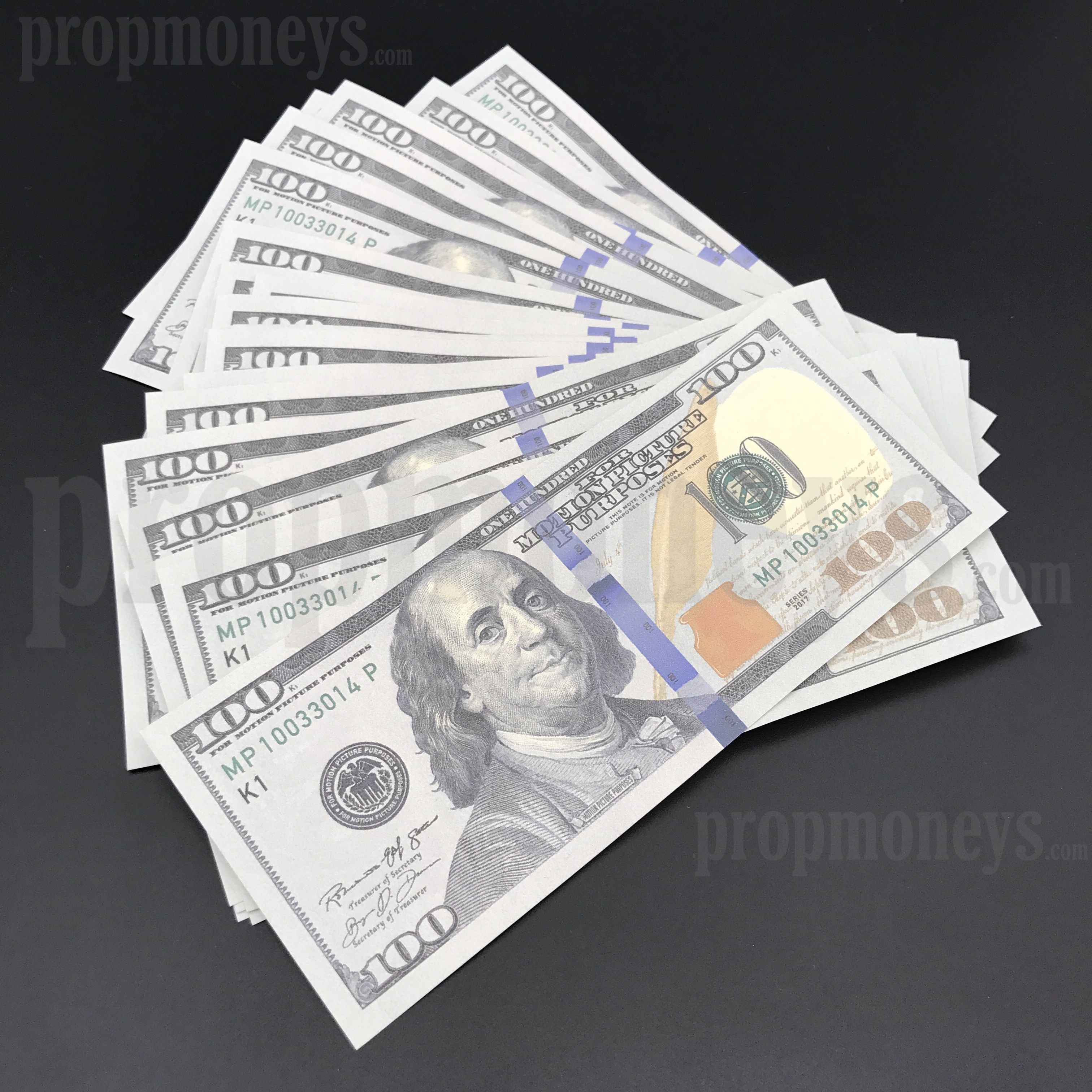 50x $100 Dollar Bills - $000 Dollars Style Prop