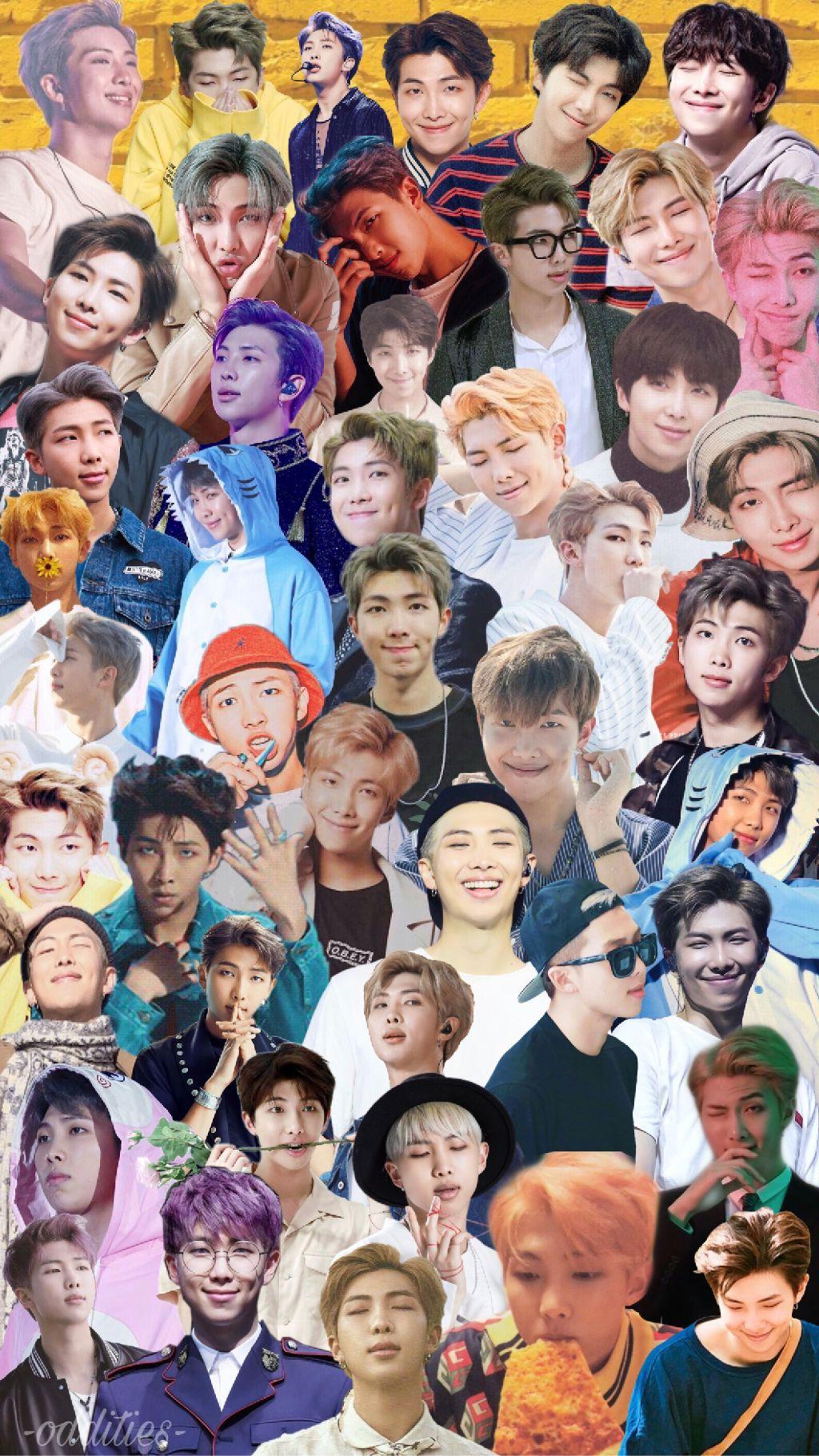 kimnamjoon rm bts collage wallpaper