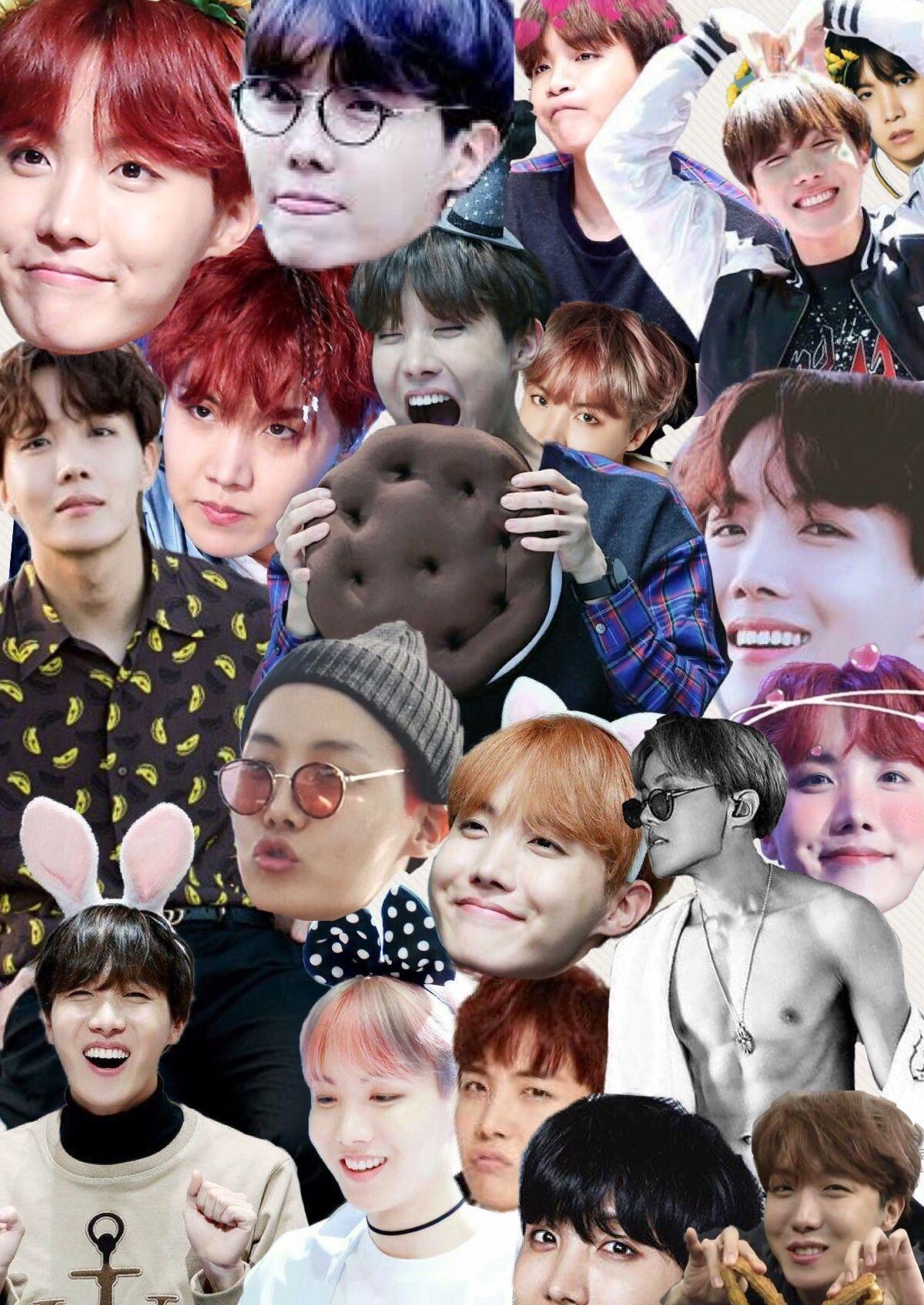 Cute Jhope collage wallpaper. BTS. Bts, Jhope cute