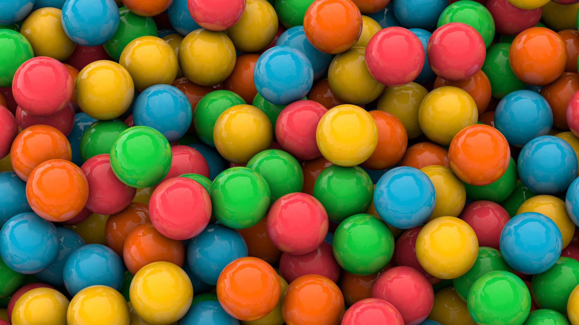 Colorful Bubble Gum Balls