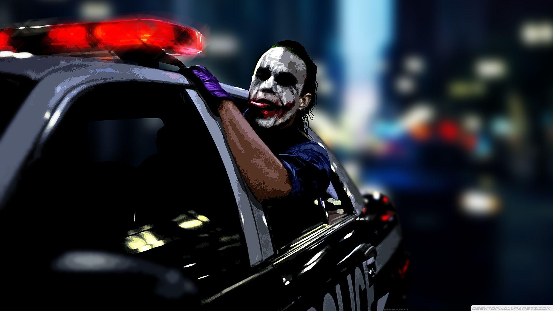 Ride in the cop car. Others. Joker wallpaper, Heath