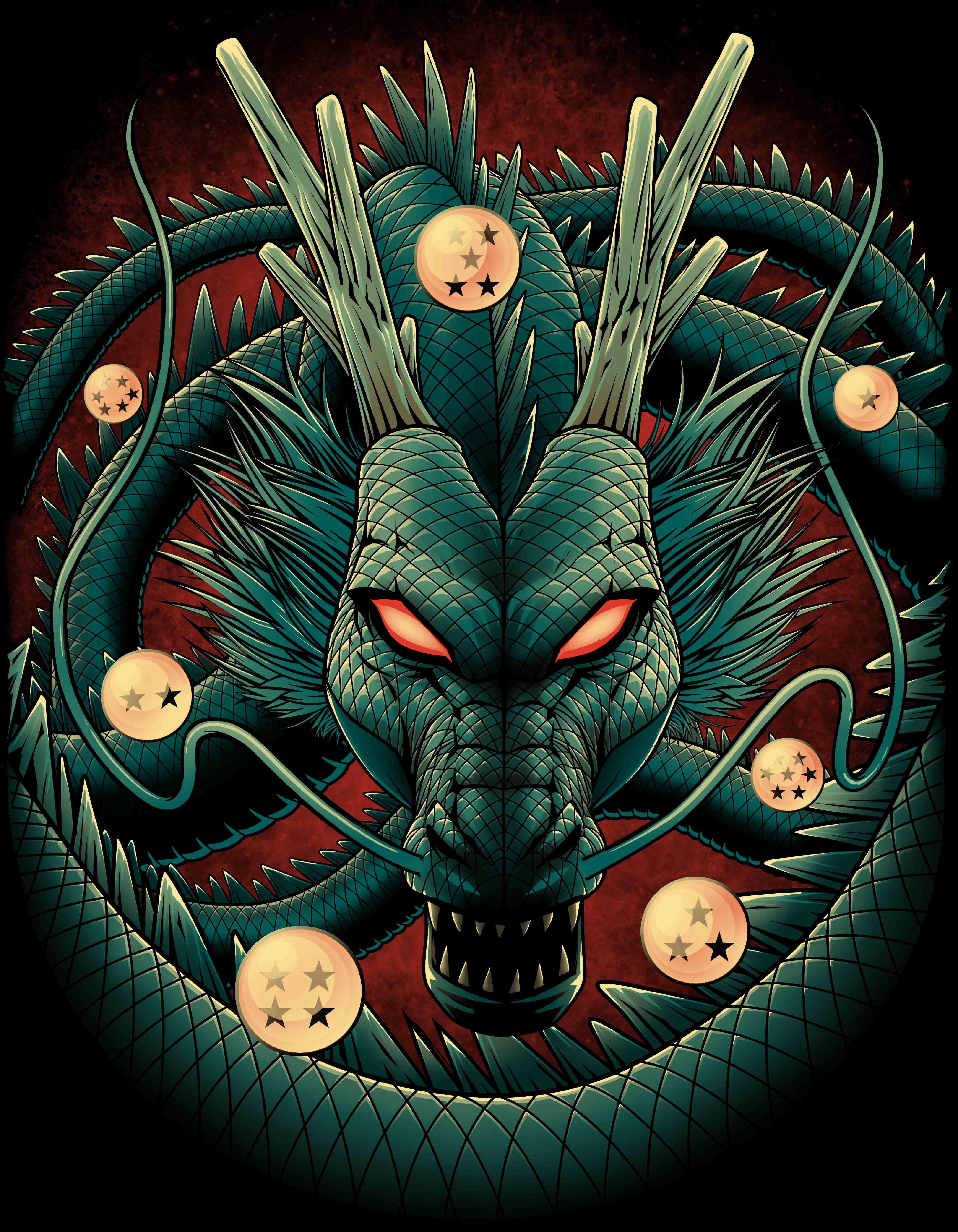 Shenron Dragon. Dragon ball art, Dragon ball wallpaper, Dragon ball artwork