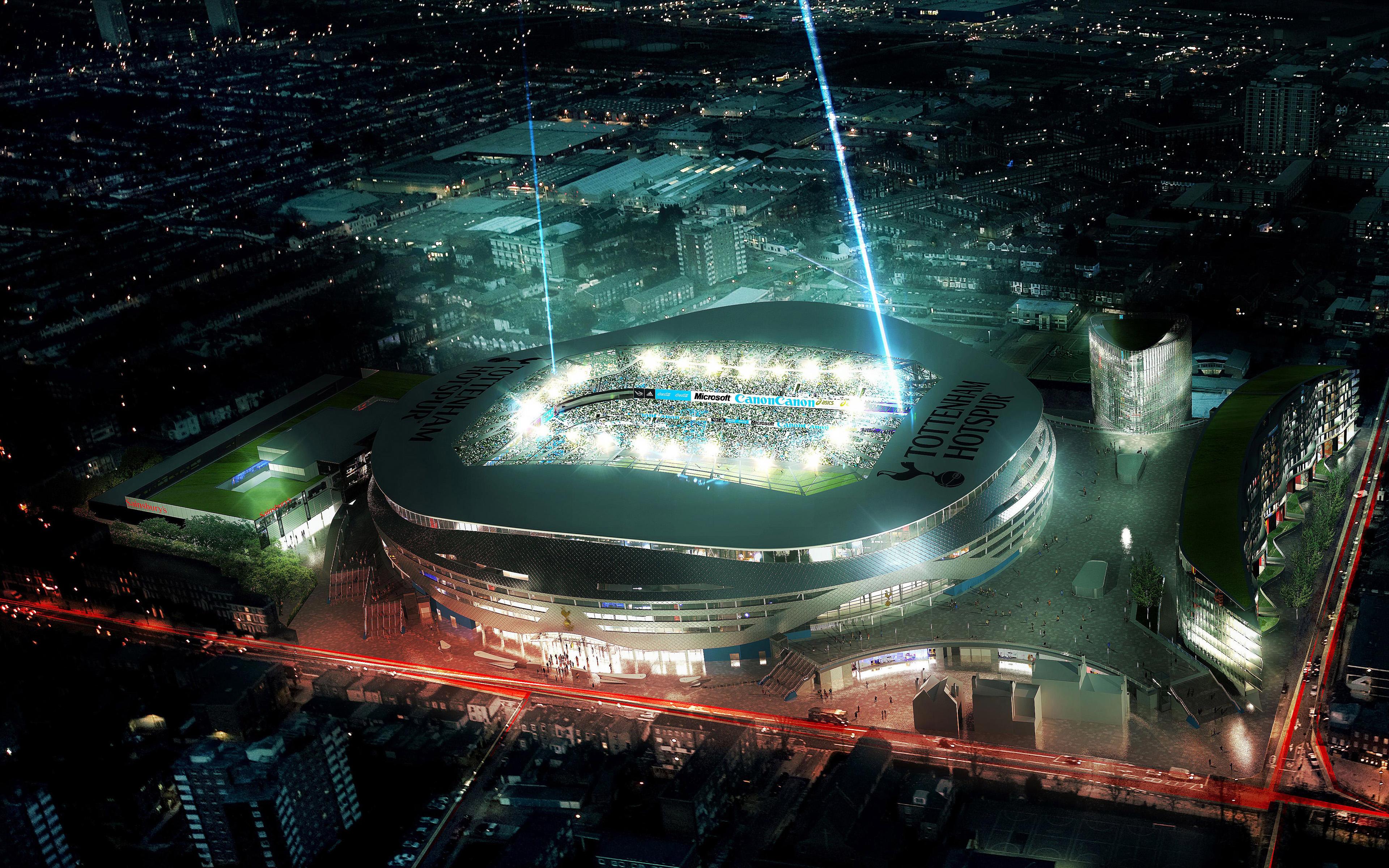 Download wallpaper Tottenham Hotspur Stadium, aerial view