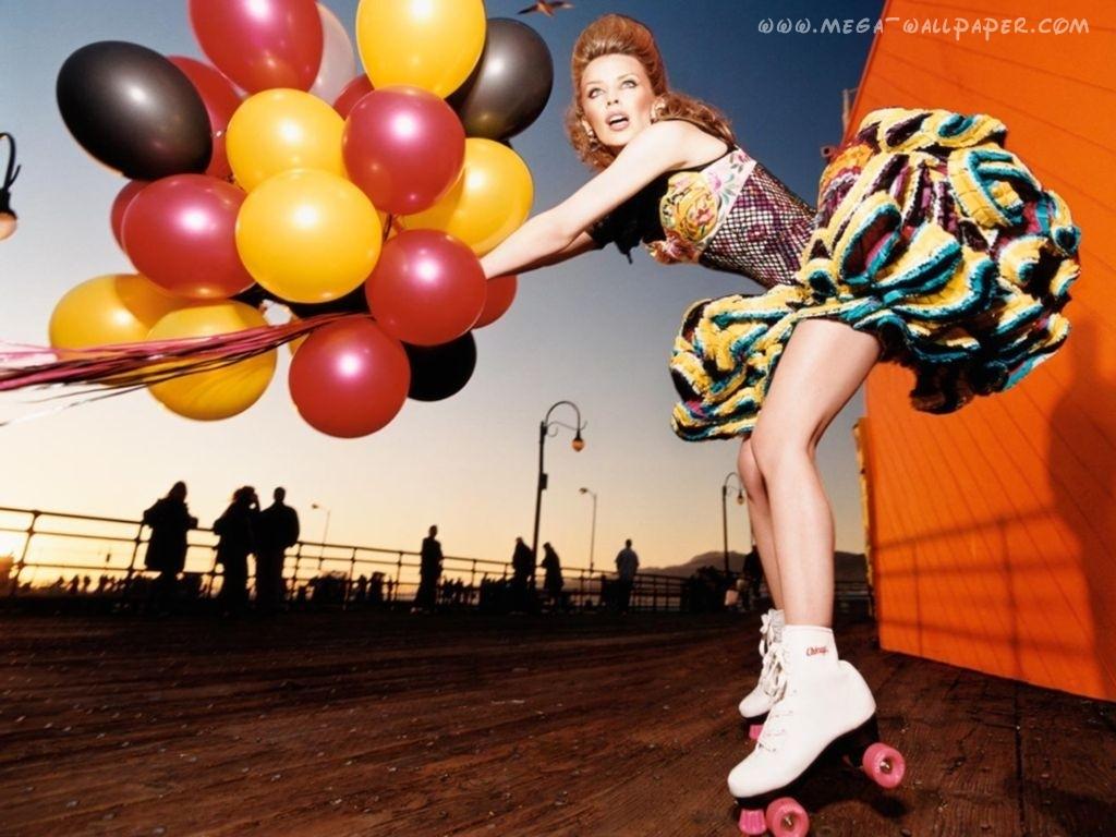 Kylie on roller skates! Skating Wallpaper 24143703