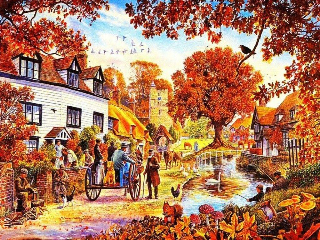 Autumn Village Wallpapers - Wallpaper Cave