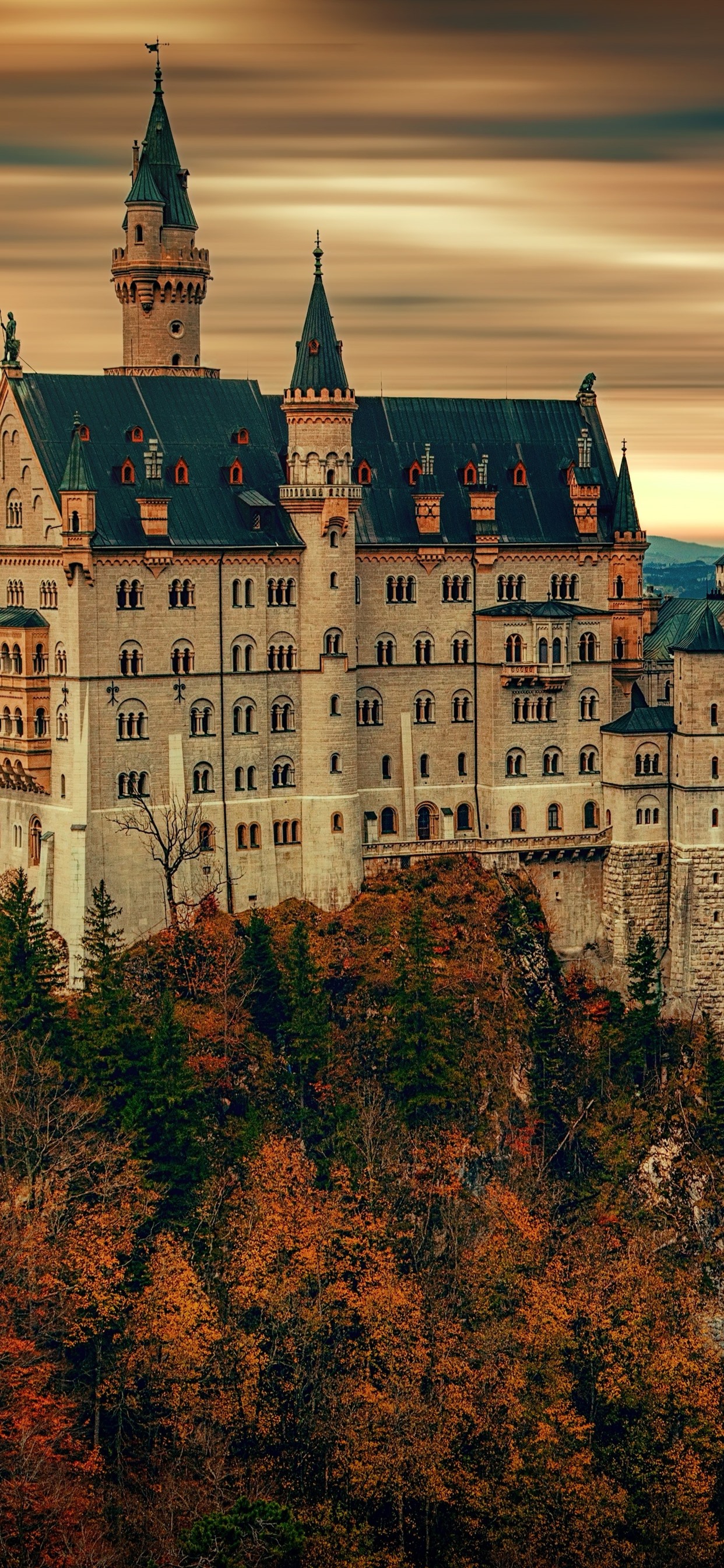 Castle, Trees, Autumn, Village, Germany 1242x2688 IPhone 11 Pro XS