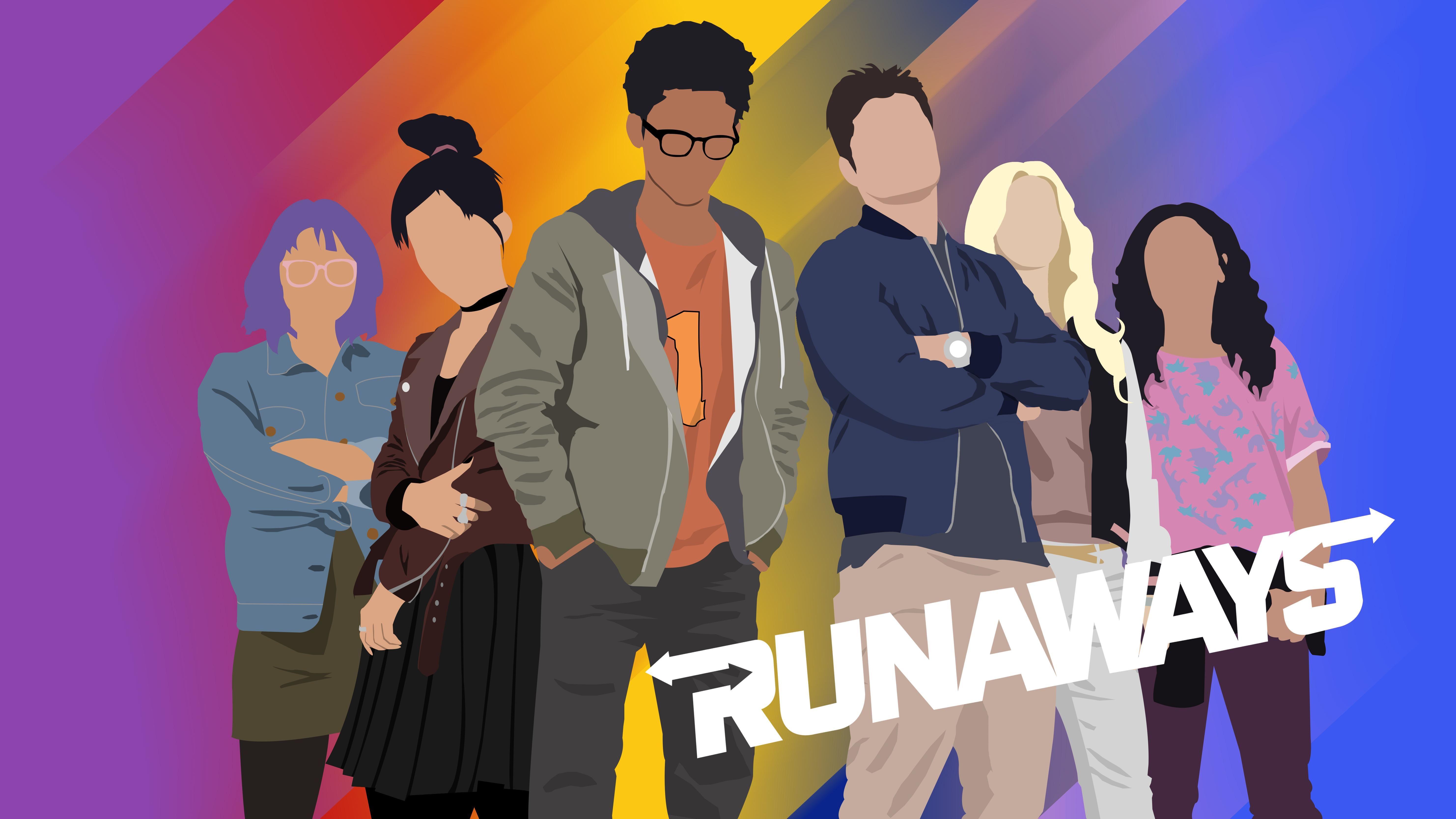 Made a vector art wallpaper! [Runaways]. Runaways marvel