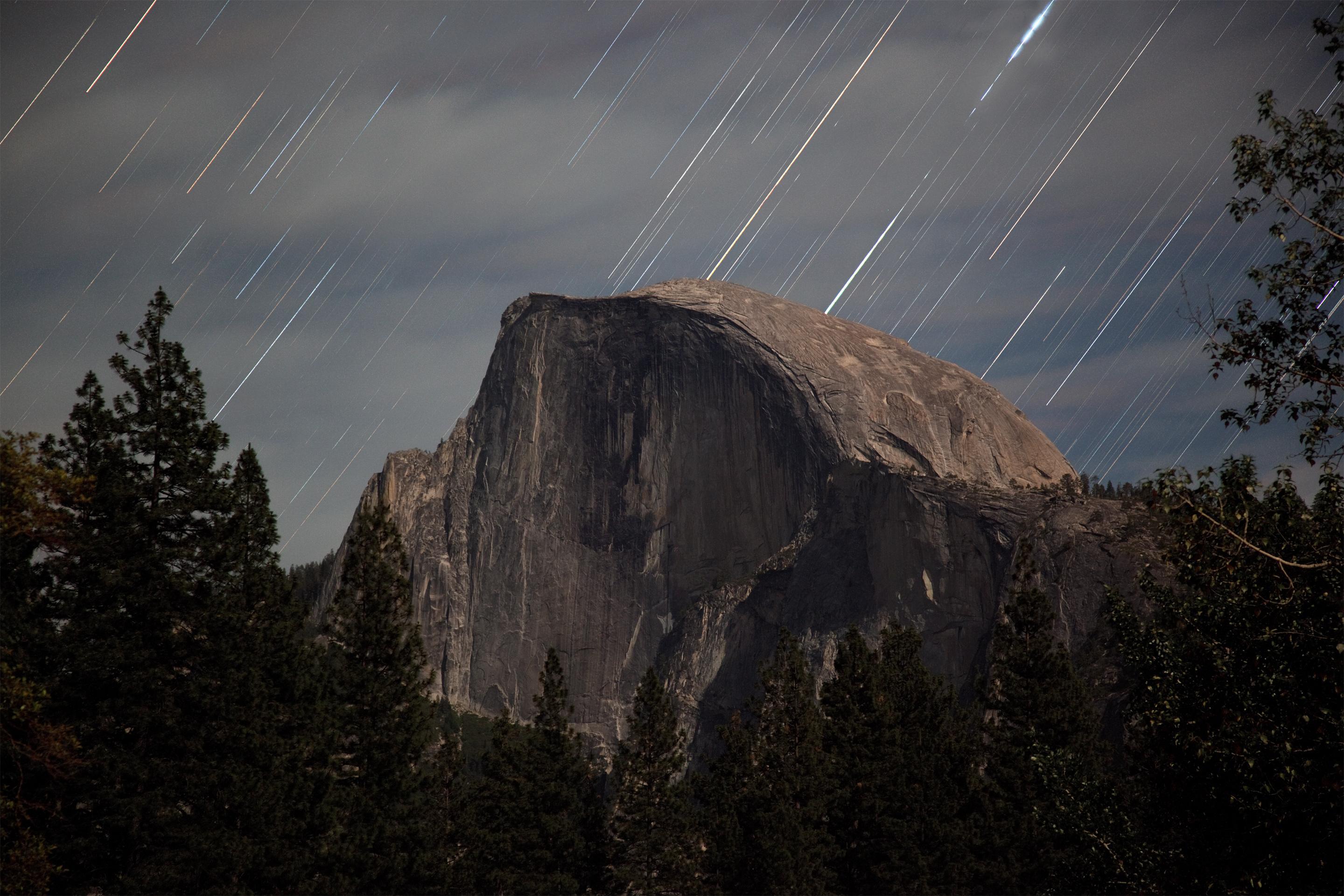 Yosemite star trail background for your iPhone, iPad or Mac