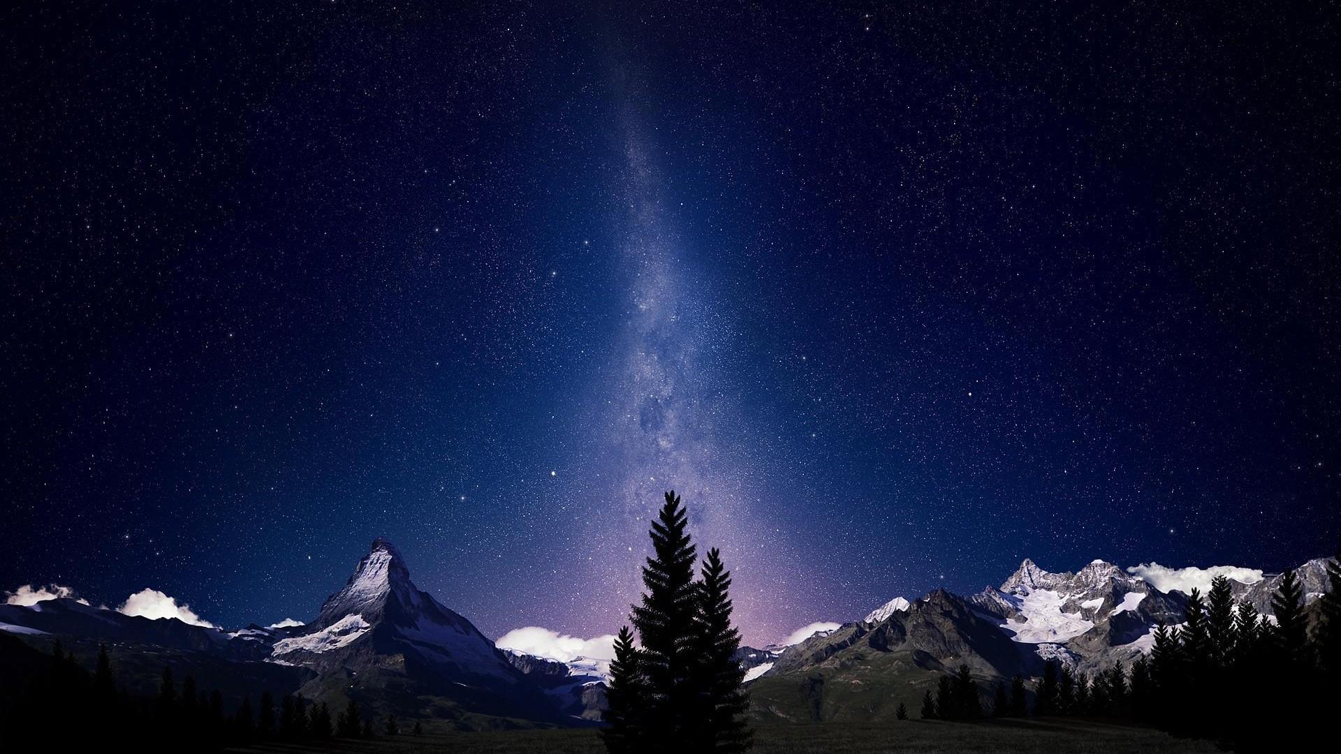 Star Trail On Mountaintop HD desktop wallpaper, Widescreen