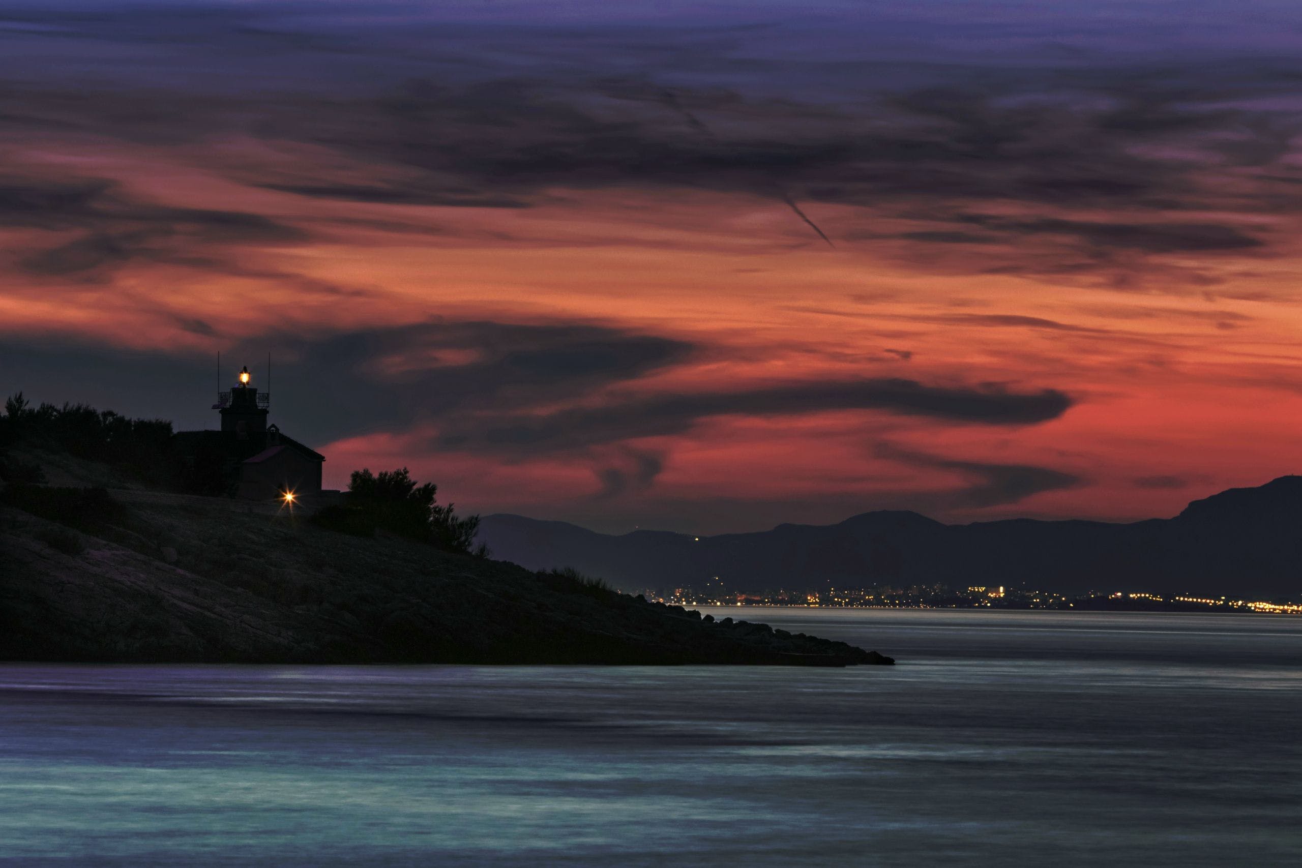 HD Sunset Sky Beach Ocean Wallpaper