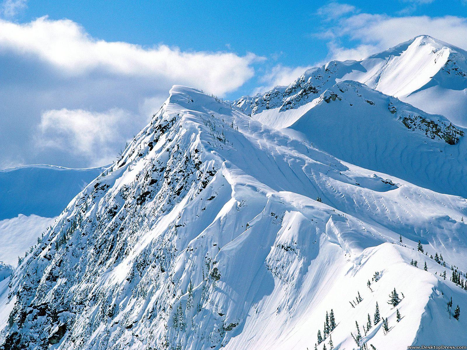 Desktop Wallpaper Natural Background Snowy Peaks