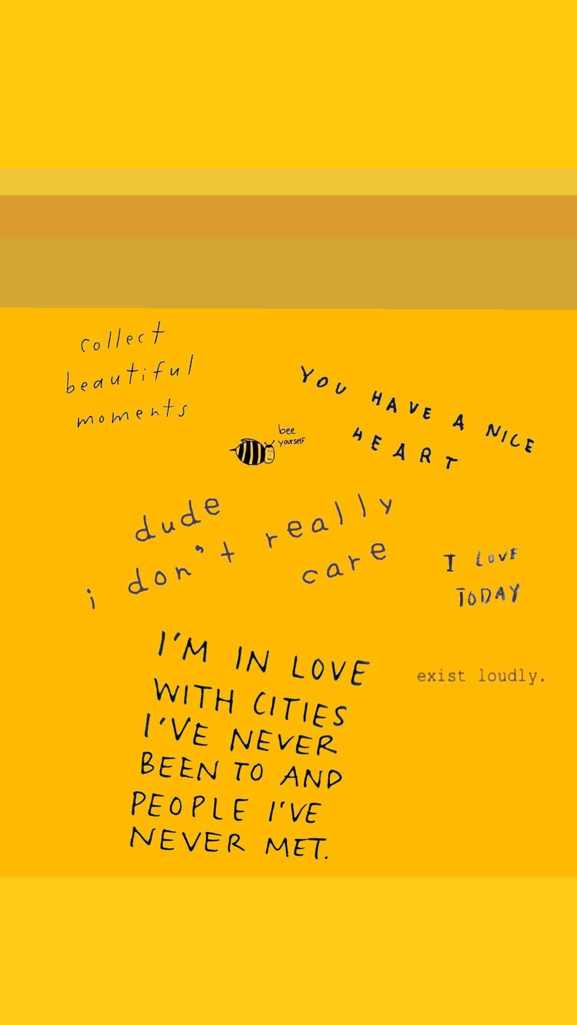 Quotes Yellow Aesthetic Wallpaper Free Quotes Yellow Aesthetic Background
