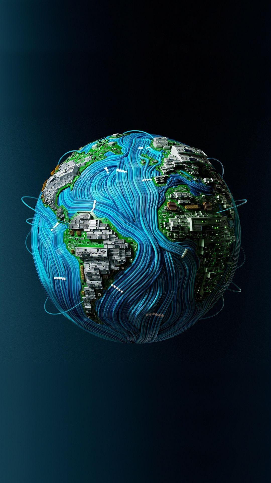 High Tech, planet, abstract, earth, 1080x1920 wallpaper. Wallpaper earth, Android wallpaper, Earth hd