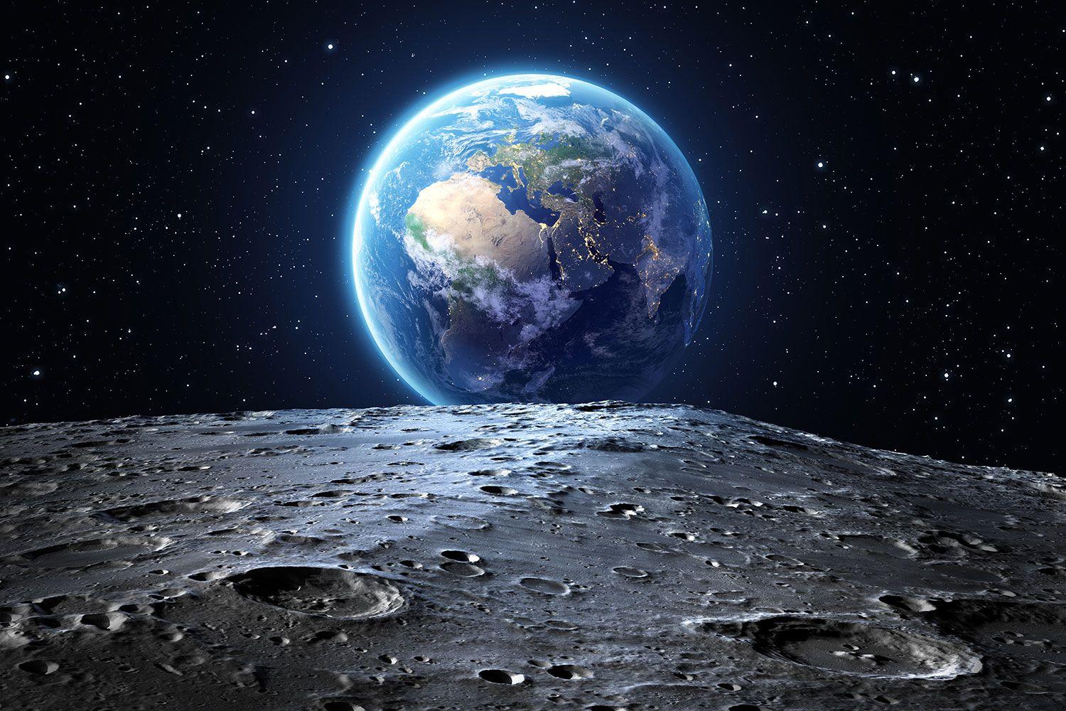Earth and Moon Wallpaper Free Earth and Moon Background
