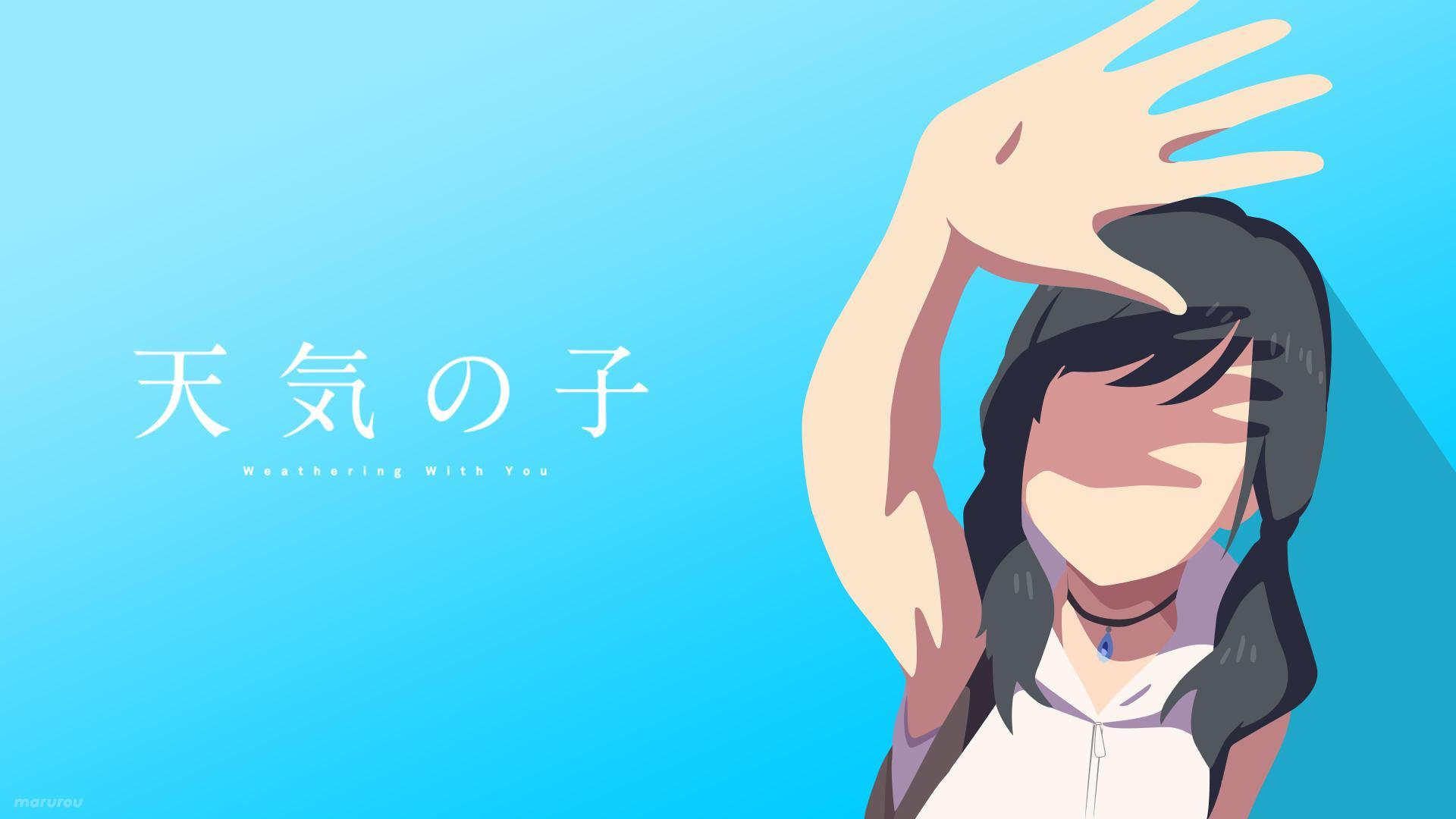 Hina Amano Minimalist Wallpaper