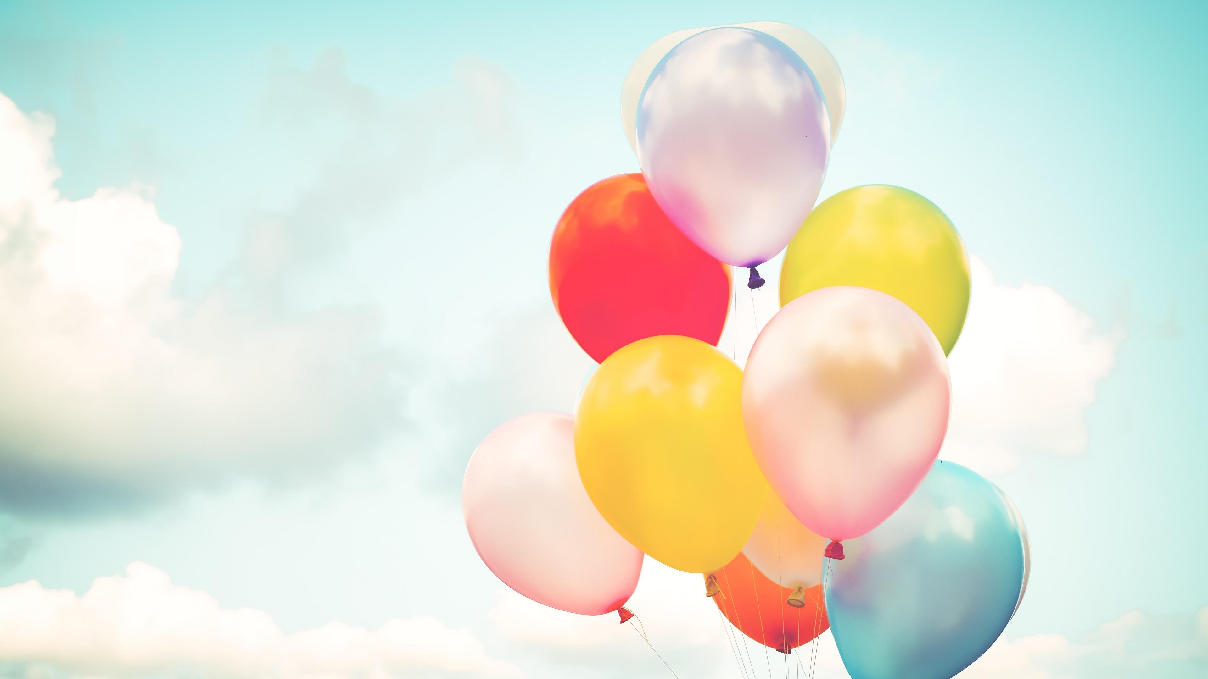 Wallpaper Colorful balloons, sky 3840x2160 UHD 4K Picture, Image