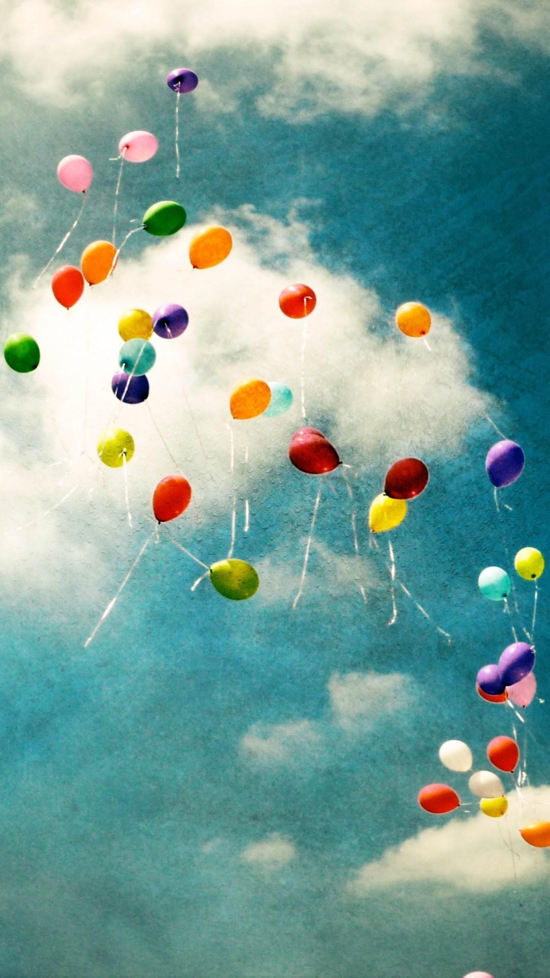 Colorful Balloons In The Sky iPhone 6 / 6 Plus and iPhone 5