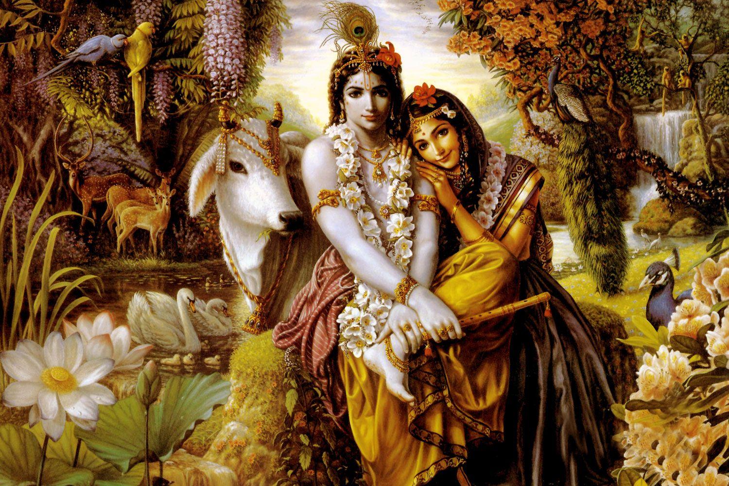 radha krishna pinturas fondos de escritorio