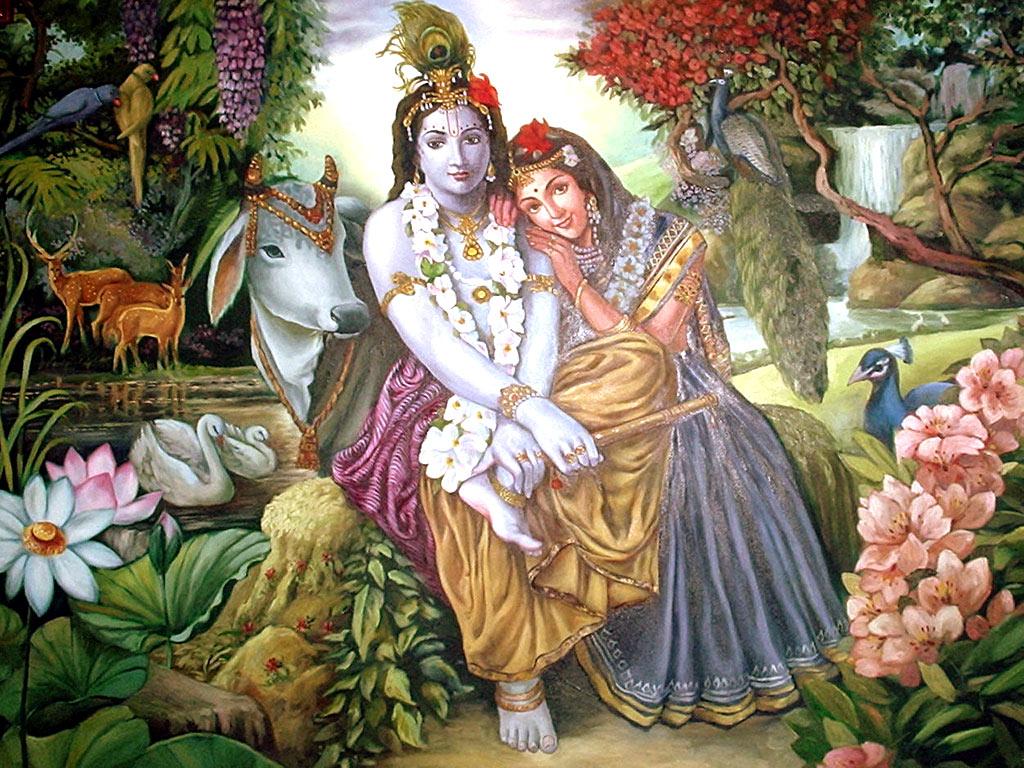 Lord Krishna and Radha Wallpaper