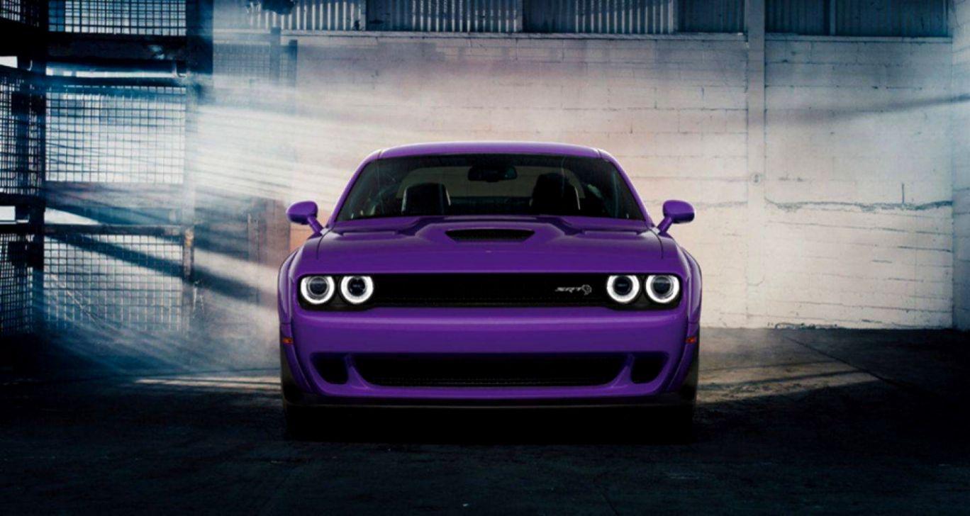 Dodge Challenger Purple Car Wallpaper