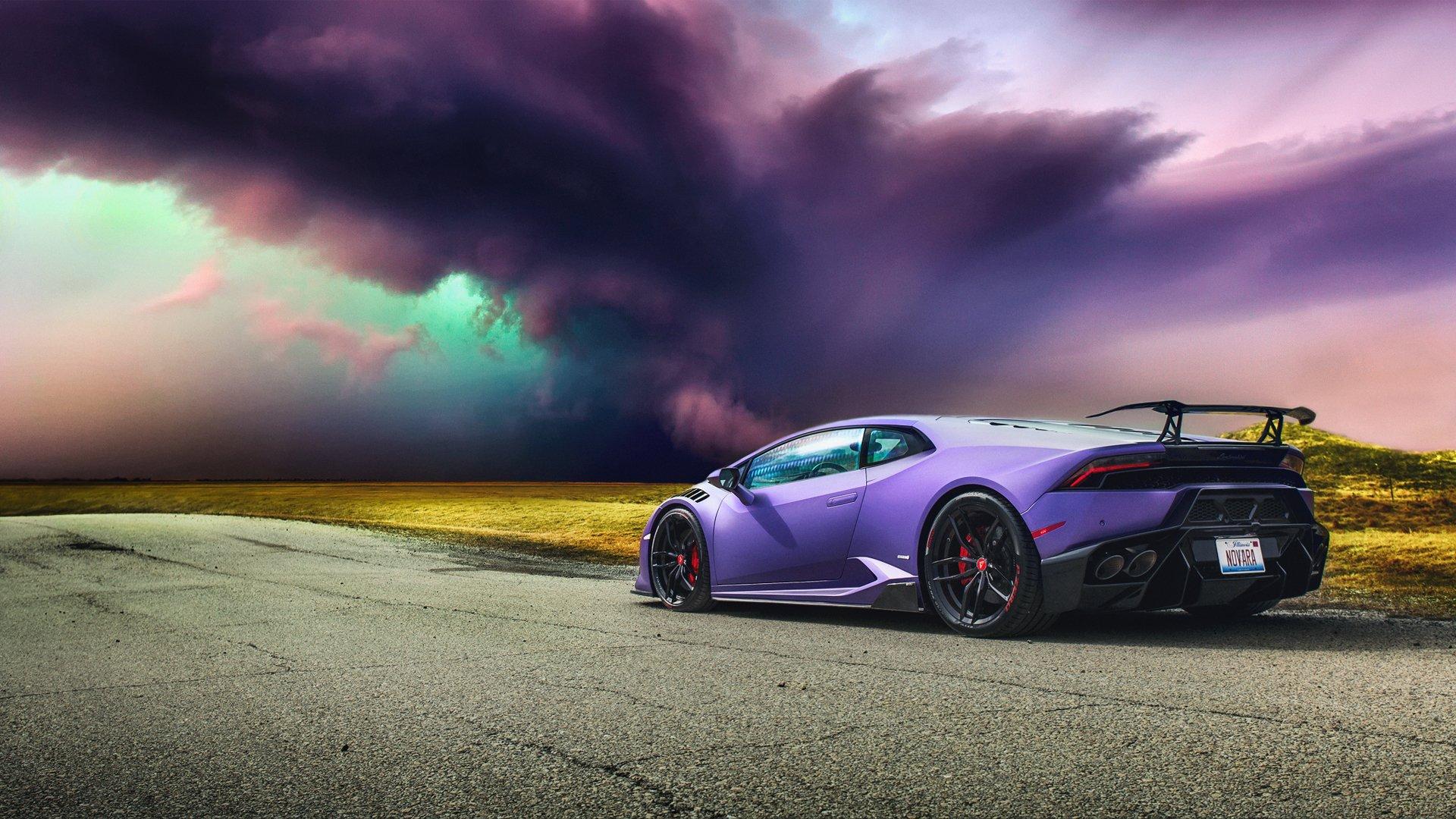 Purple Car HD Wallpaper and Background Image