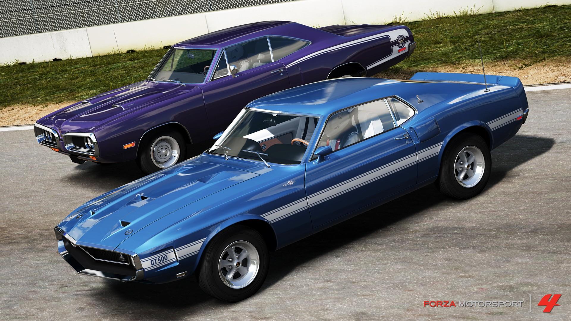 Forza Motorsport Vintage Cars, Blue Car, Purple Car