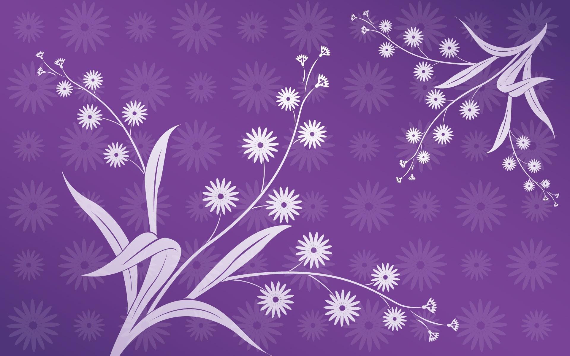 Wallpaper flowers vintage purple