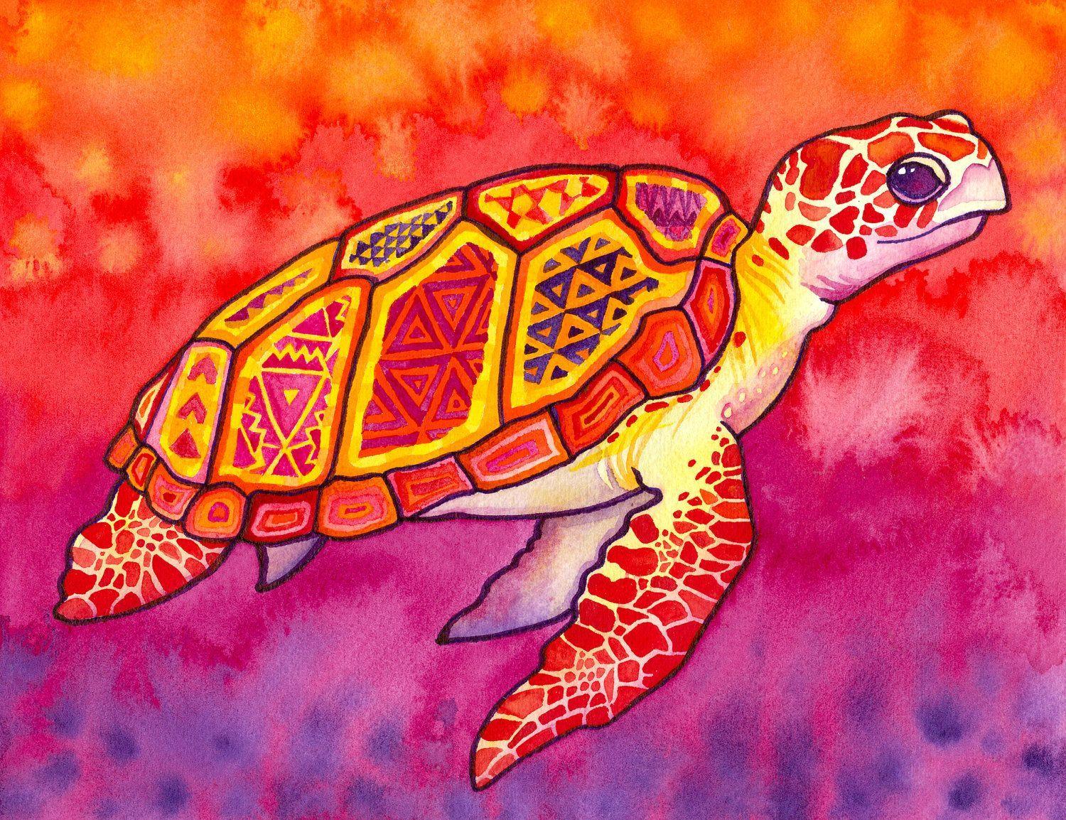 Colorful Turtle Wallpaper