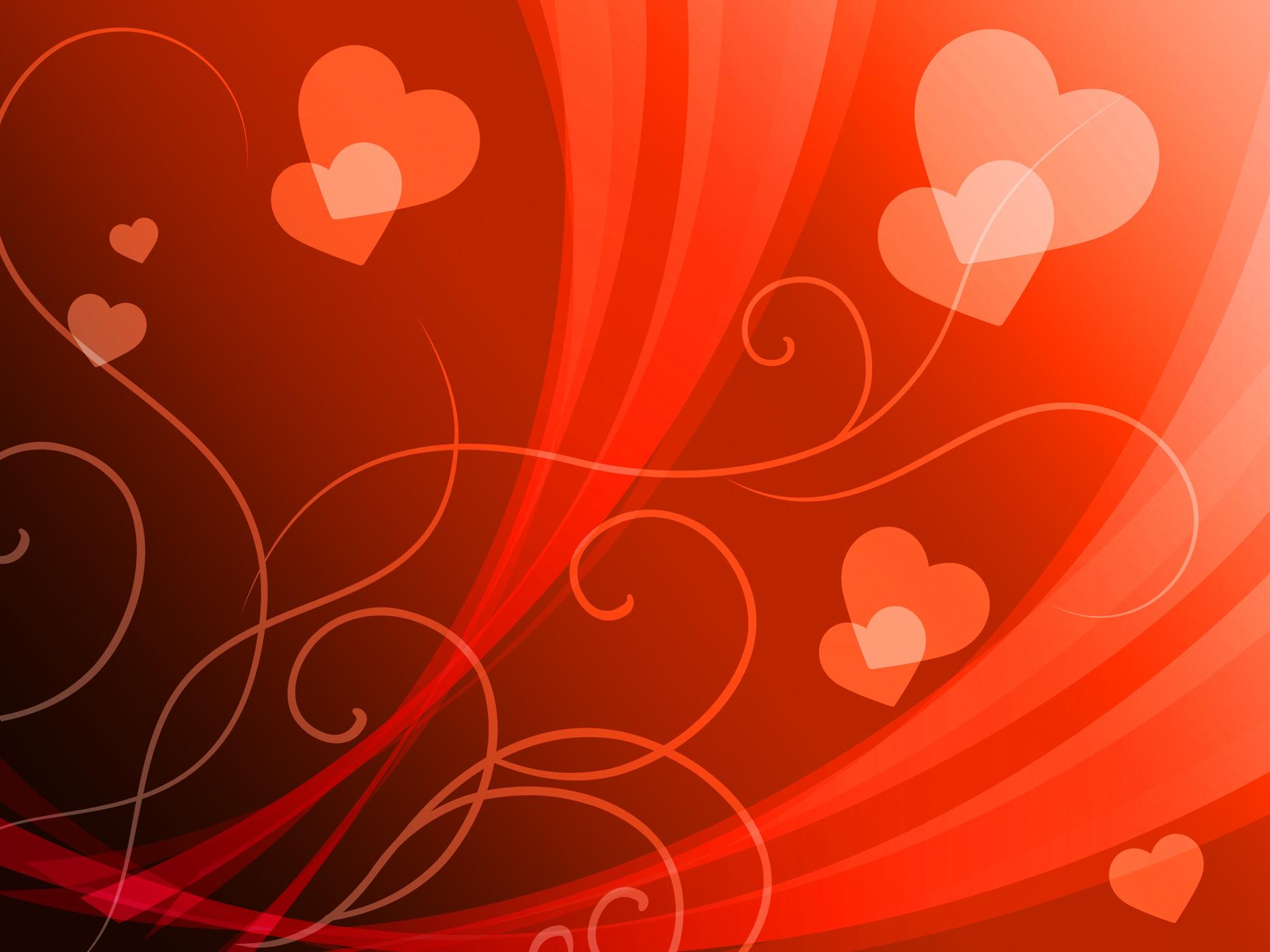 Free photo: Elegant Hearts Background Shows Delicate